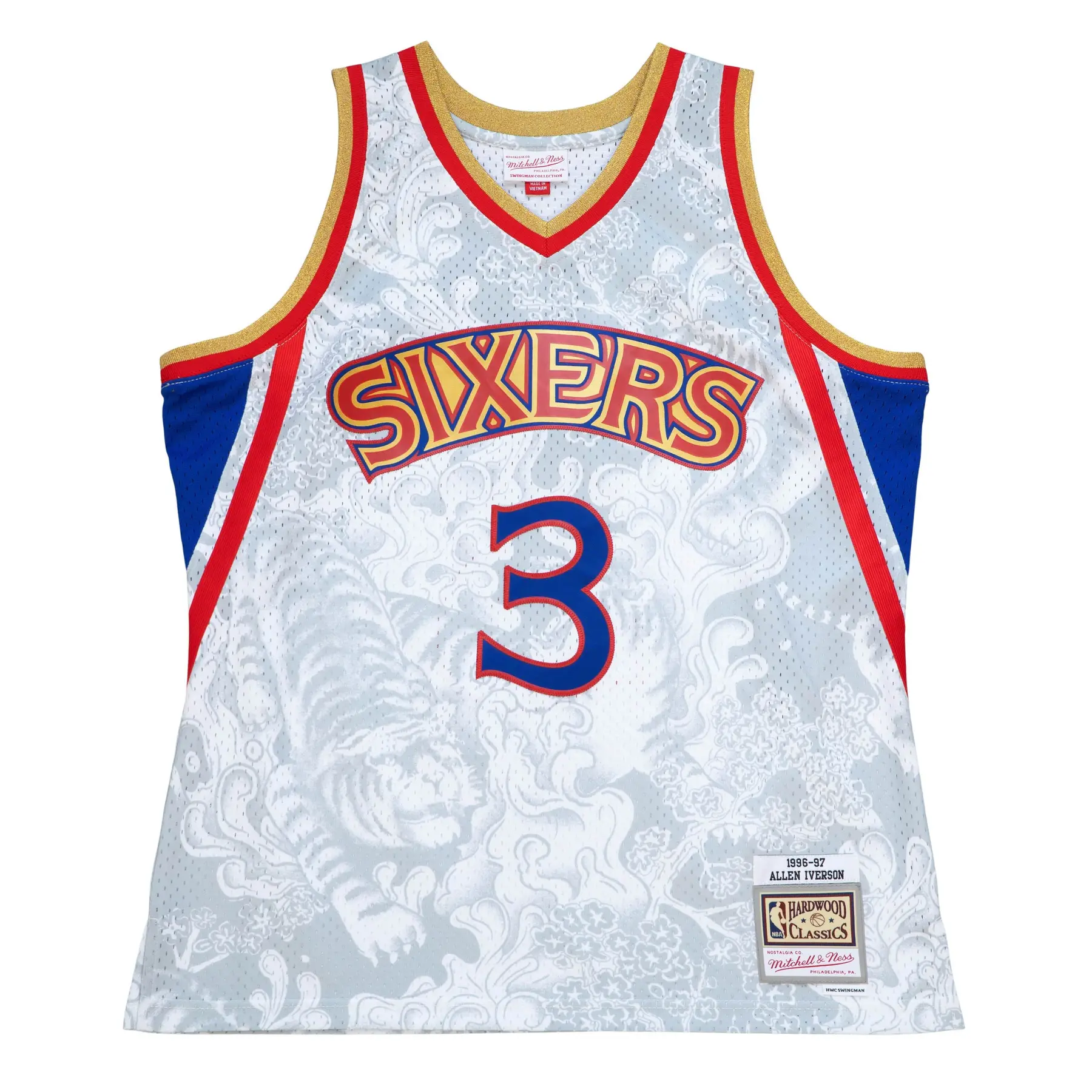 0195563832677 - Maillot NBA Philadelphia 76ers Lunar New Year 40 Allen Iverson 1996 97
