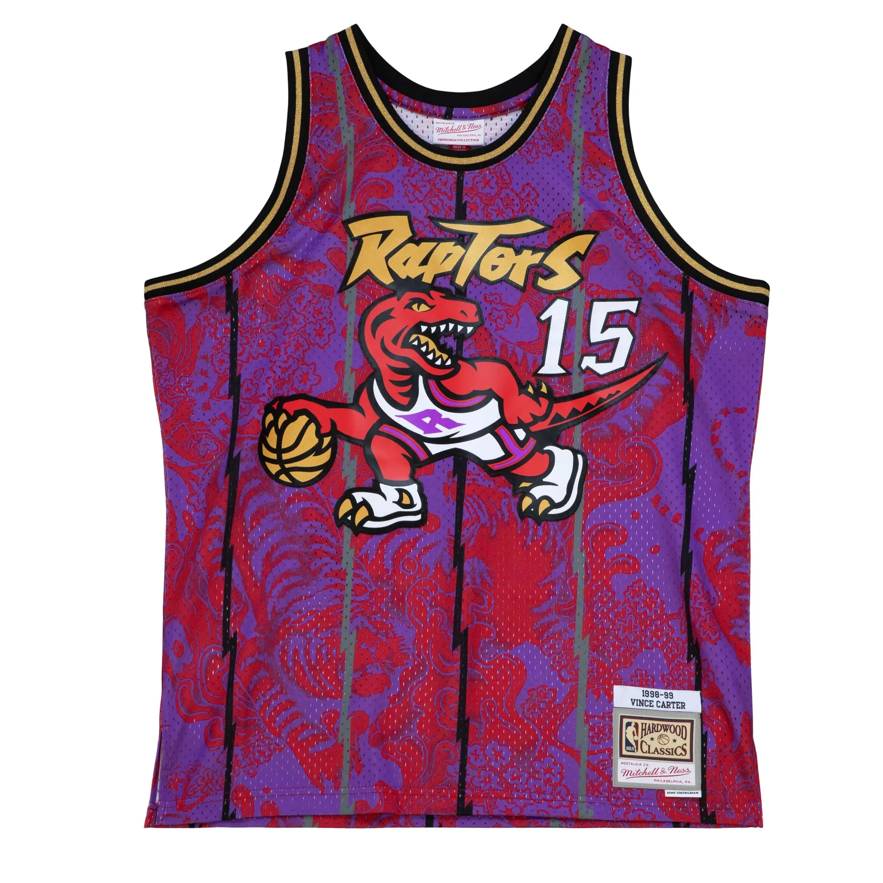 0195563832943 - Maillot NBA Toronto Raptors Lunar New Year 40 Vince Carter 1998 99