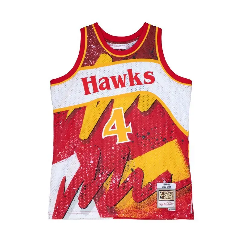 0195563833124 - Maillot NBA Atlanta Hawks Hyper Hoops Swingman Jersey 1986 Spud Webb