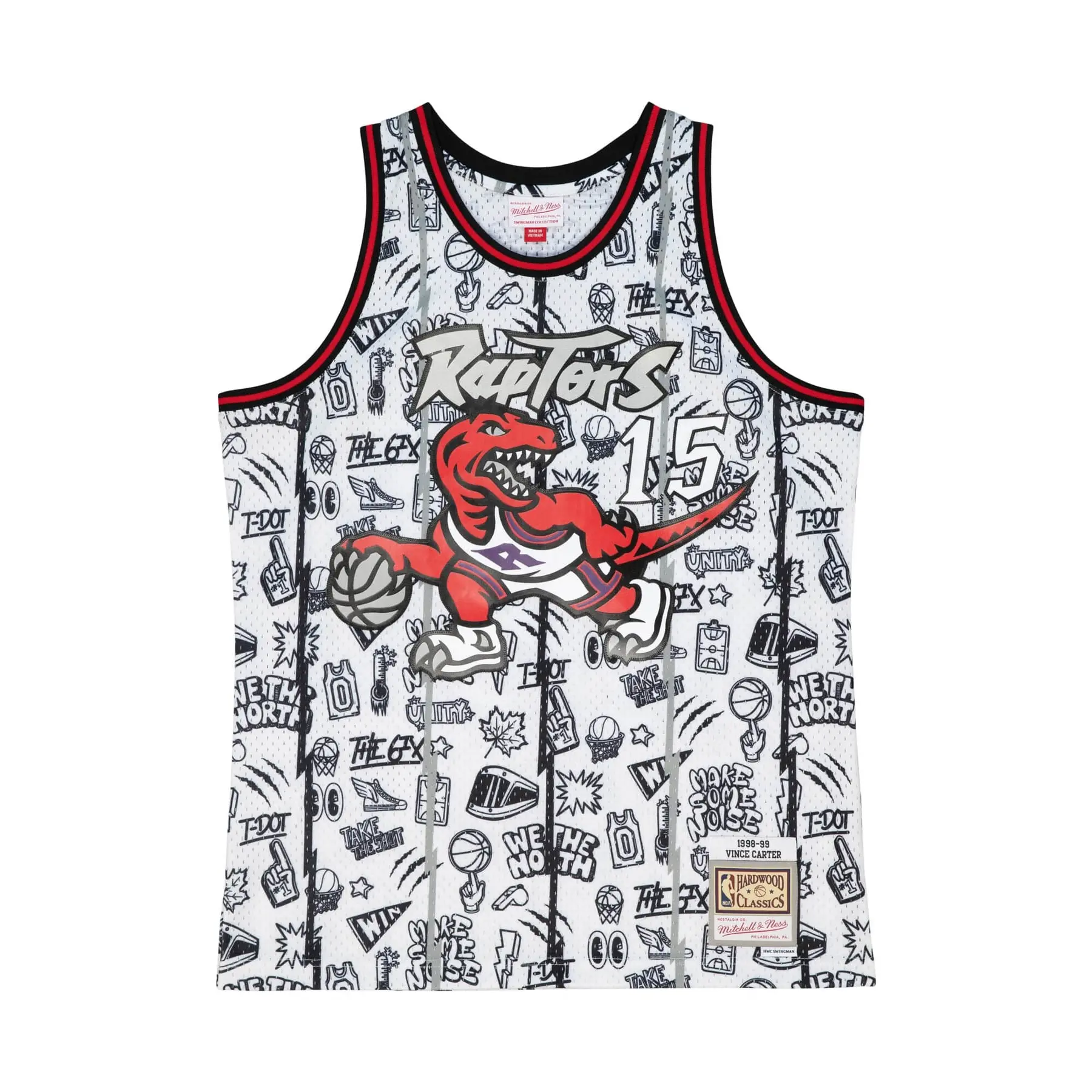 0195563552926 - Maillot NBA Toronto Raptors Doodle Swingman Vince Carter 1998-99