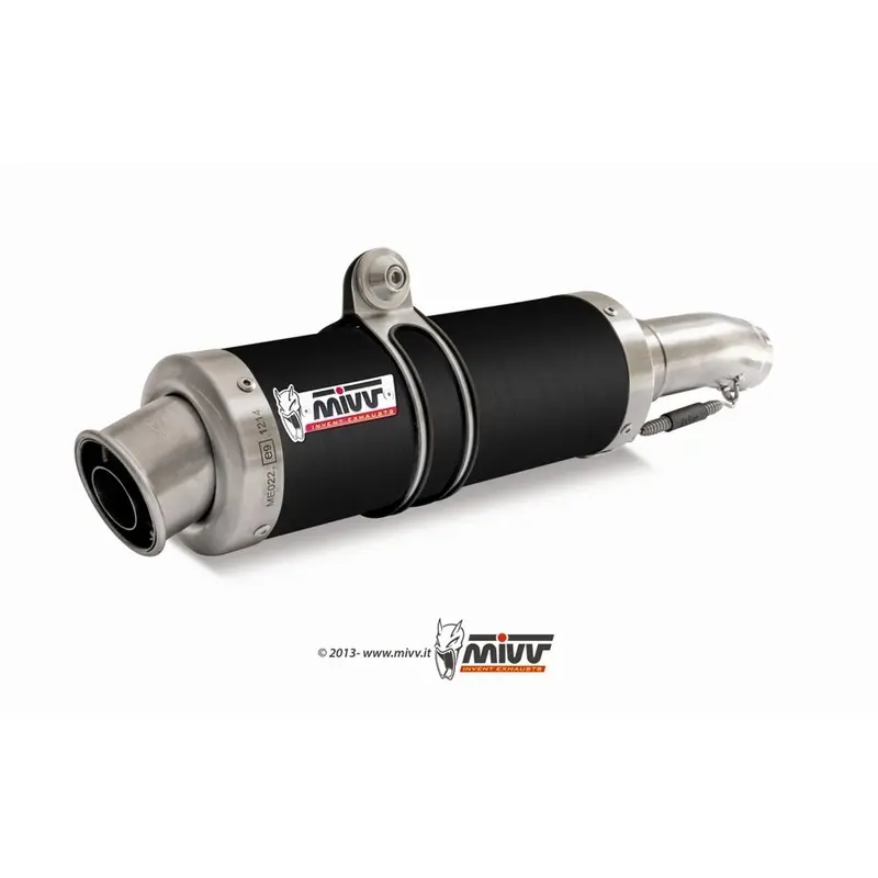 Silencer Motorrad Doppel GP Edelstahl gebürstet Mivv Aprilia RSV1000