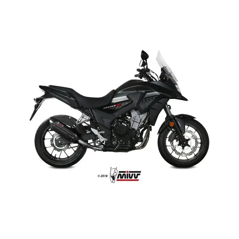 Silencer Motorrad Kappe Carbon Mivv Honda CB500X Suono Steel Black