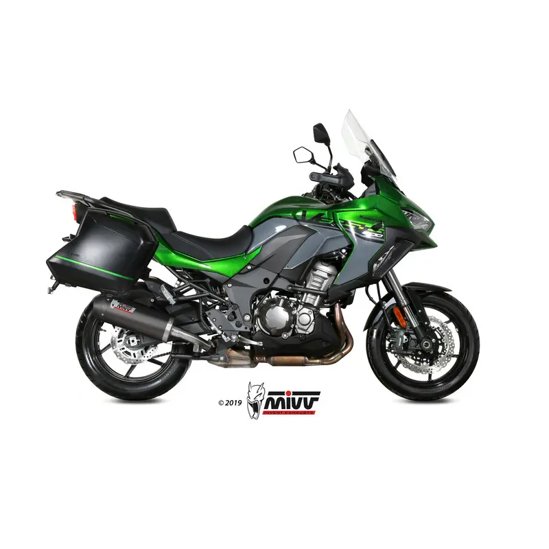 Silencer Motorrad Kappe Carbon Mivv Oval Kawasaki Versys 1000