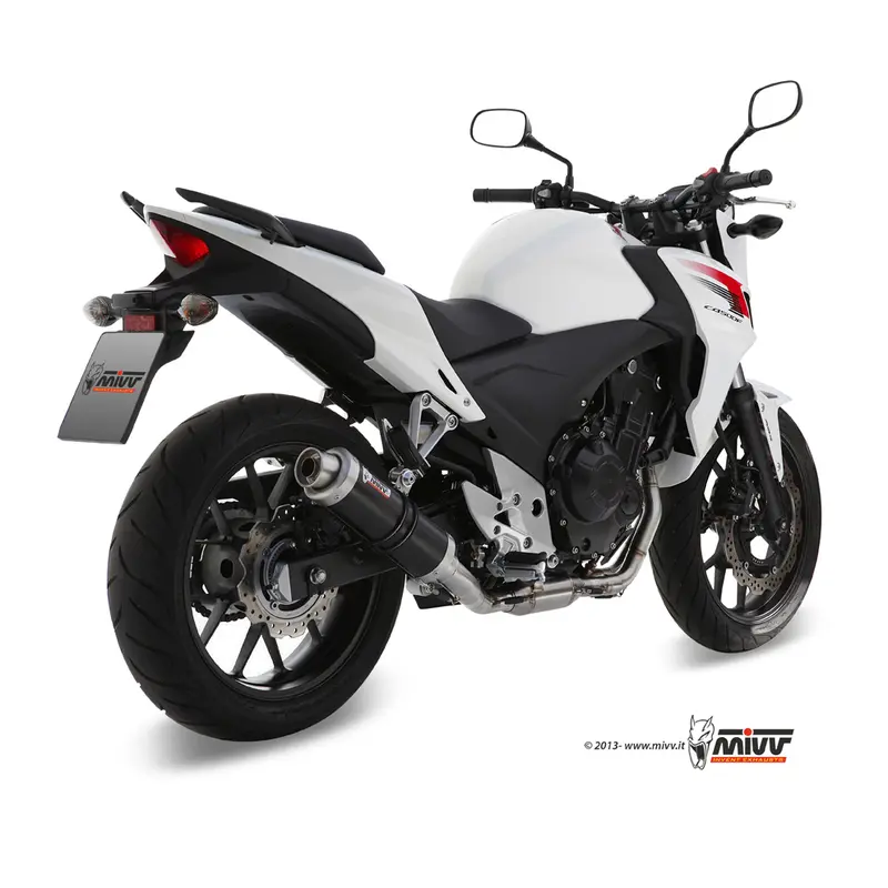 Silencer Motorrad GP gebürsteter Edelstahl Mivv Honda CB500F/CB500X/CBR500R