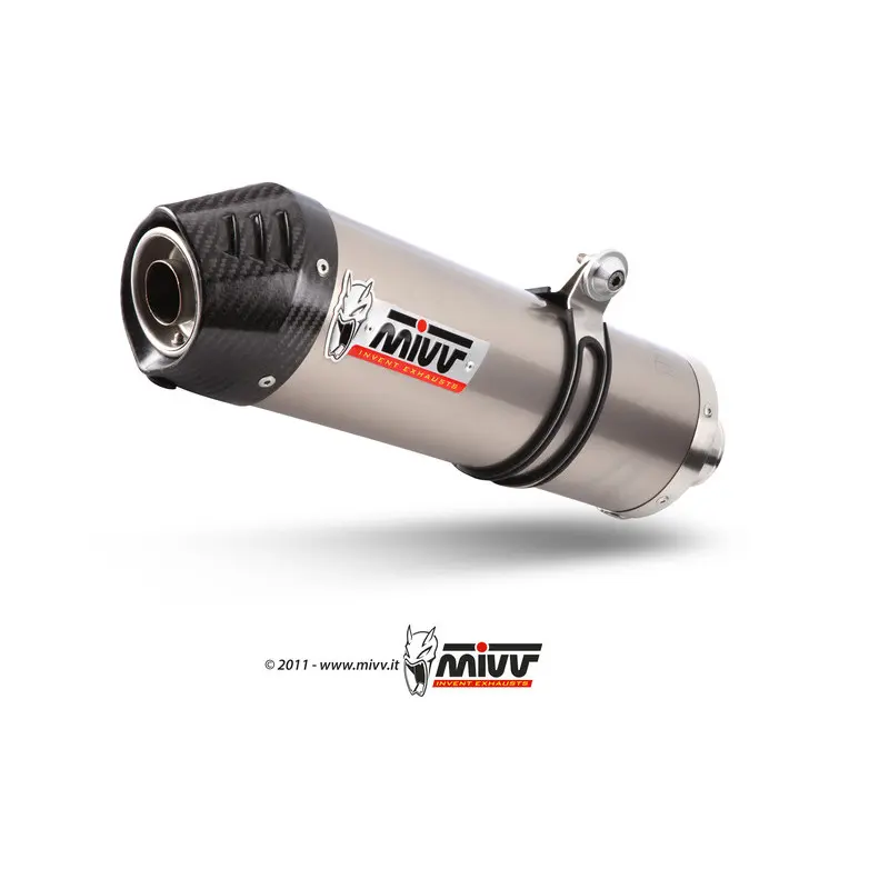 Motorradauspuff Mivv Oval Carbon Cap titane Suzuki
