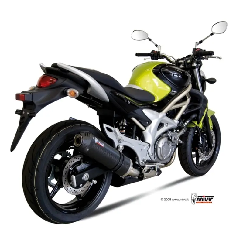 Motorradauspuff Mivv Oval Carbon Cap carbone Suzuki Gladius SFV 650