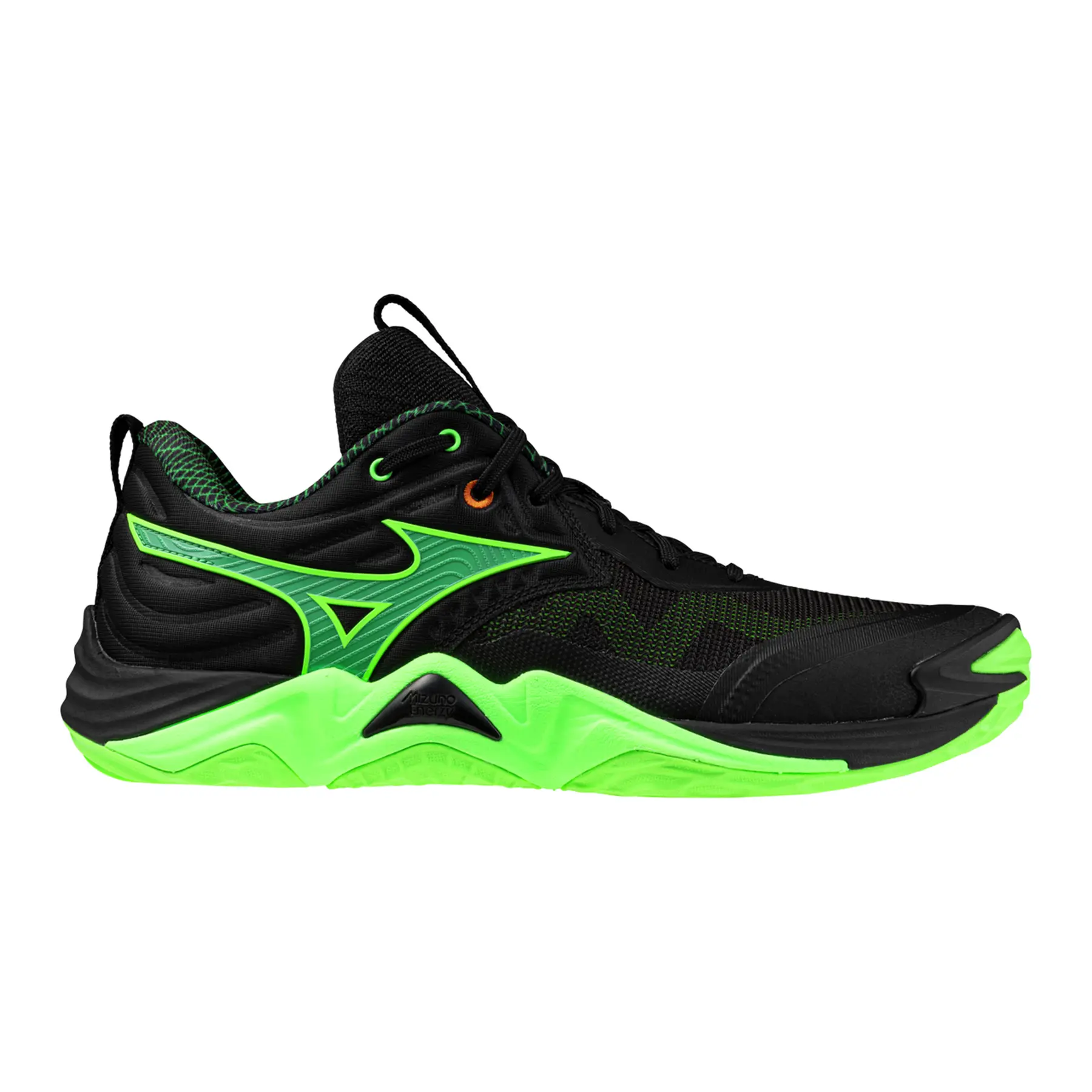 メロンソーダ　MIZUNO DEMO SOLID ブラック×カーキ　上 Mizuno Wave Momentum Elite Indoor Shoes | Direct-Volley