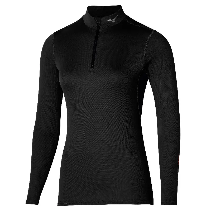 Langarmtrikot mit halbem Zipper, Damen Mizuno Breath Thermo Mid Weight
