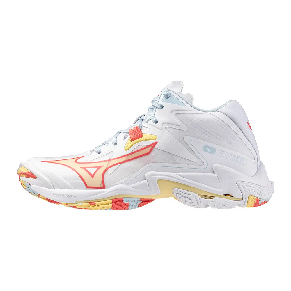 Mizuno Wave Lightning Z6 ホワイト/オレンジ Mizuno Wave Lightning Z Mid Women's Indoor Shoes | Direct-Volley