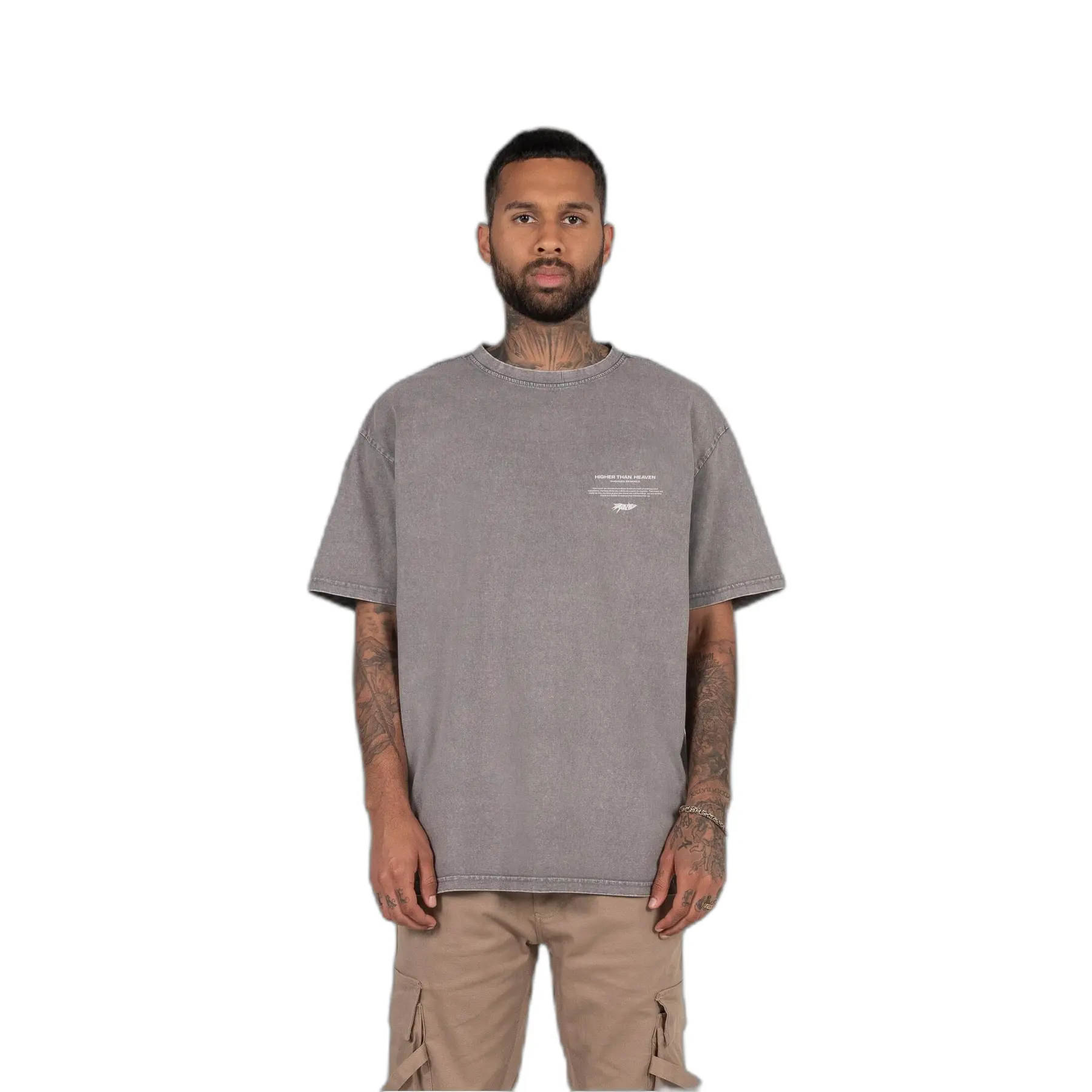 4066454299120 - Oversized T-Shirt Higher Than Heaven V2 Acid Washed Heavy