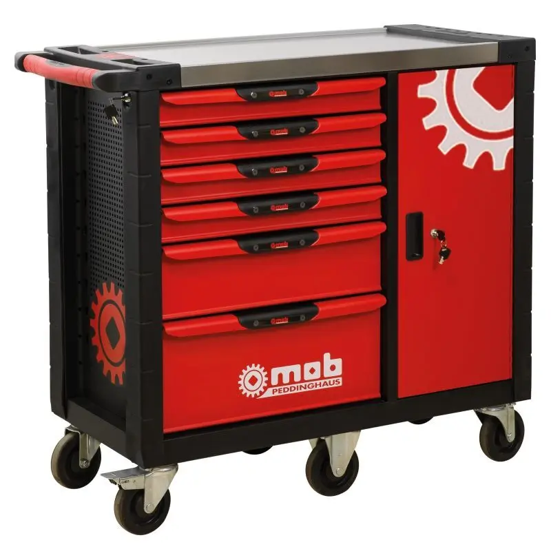 Image of Teile garnierter Wagen mit Schrank, 6 Schubladen MOB Xliner (x173)