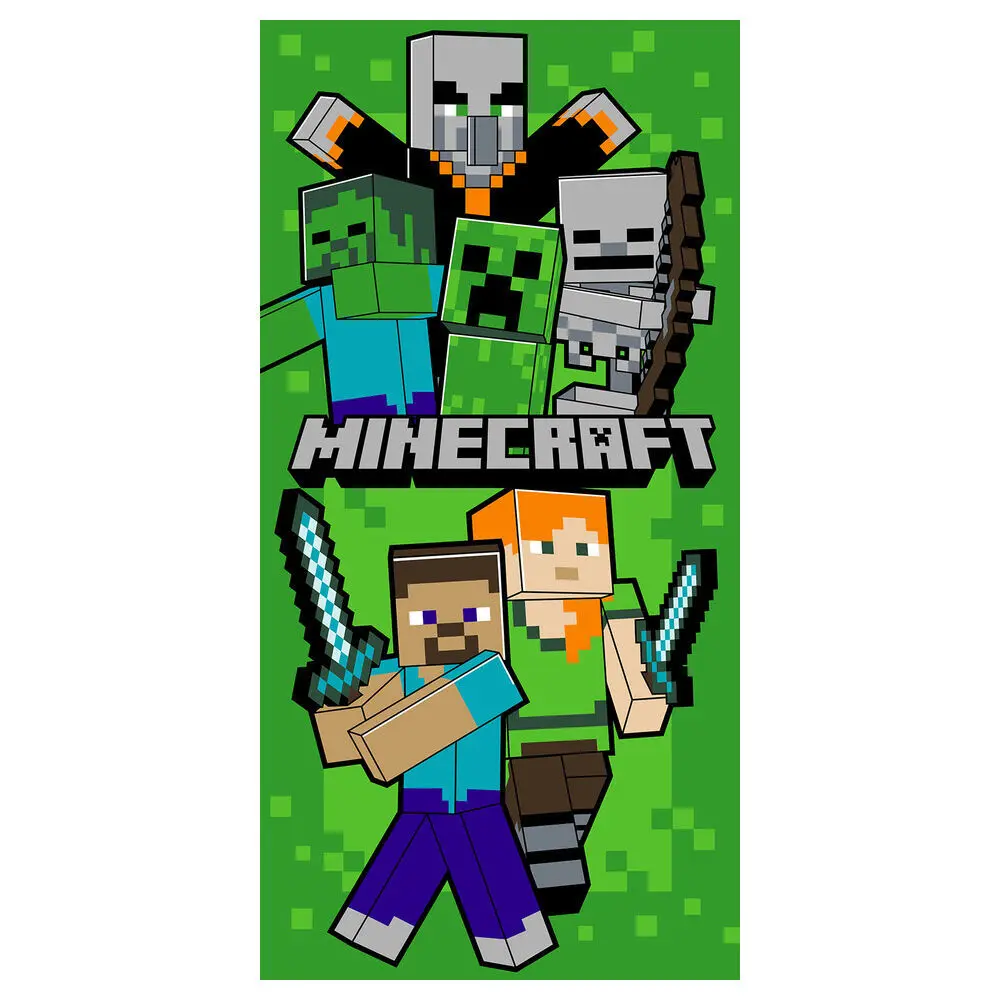 Children's towel Mojang Studios Minecraft Microfibre Beach
