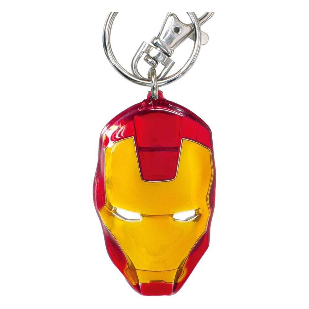 0077764679711 - Schlüsselanhänger aus Metall Marvel Iron Man Head Classic