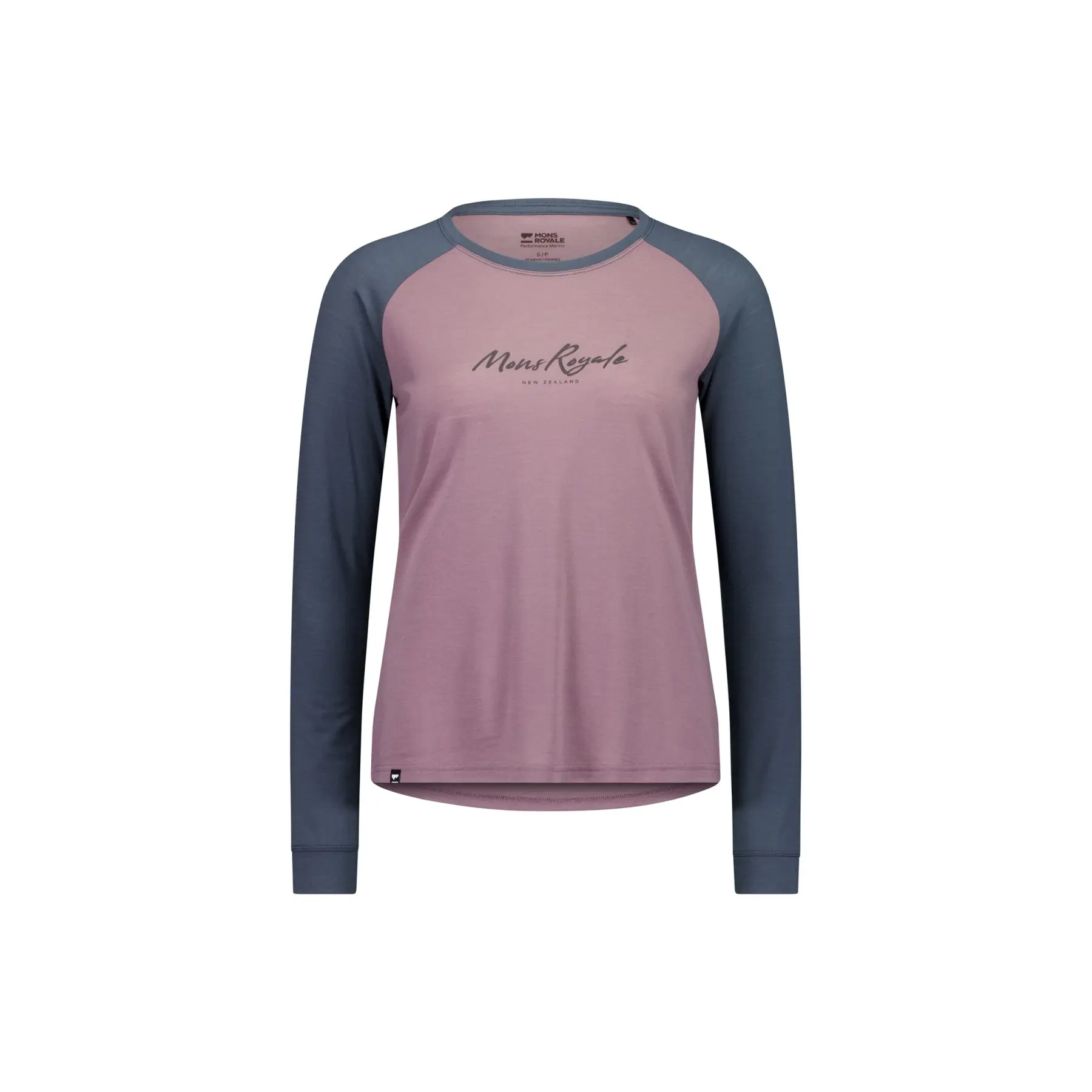 T-shirt met lange mouwen icon in merinowol raglan dames Mons Royale
