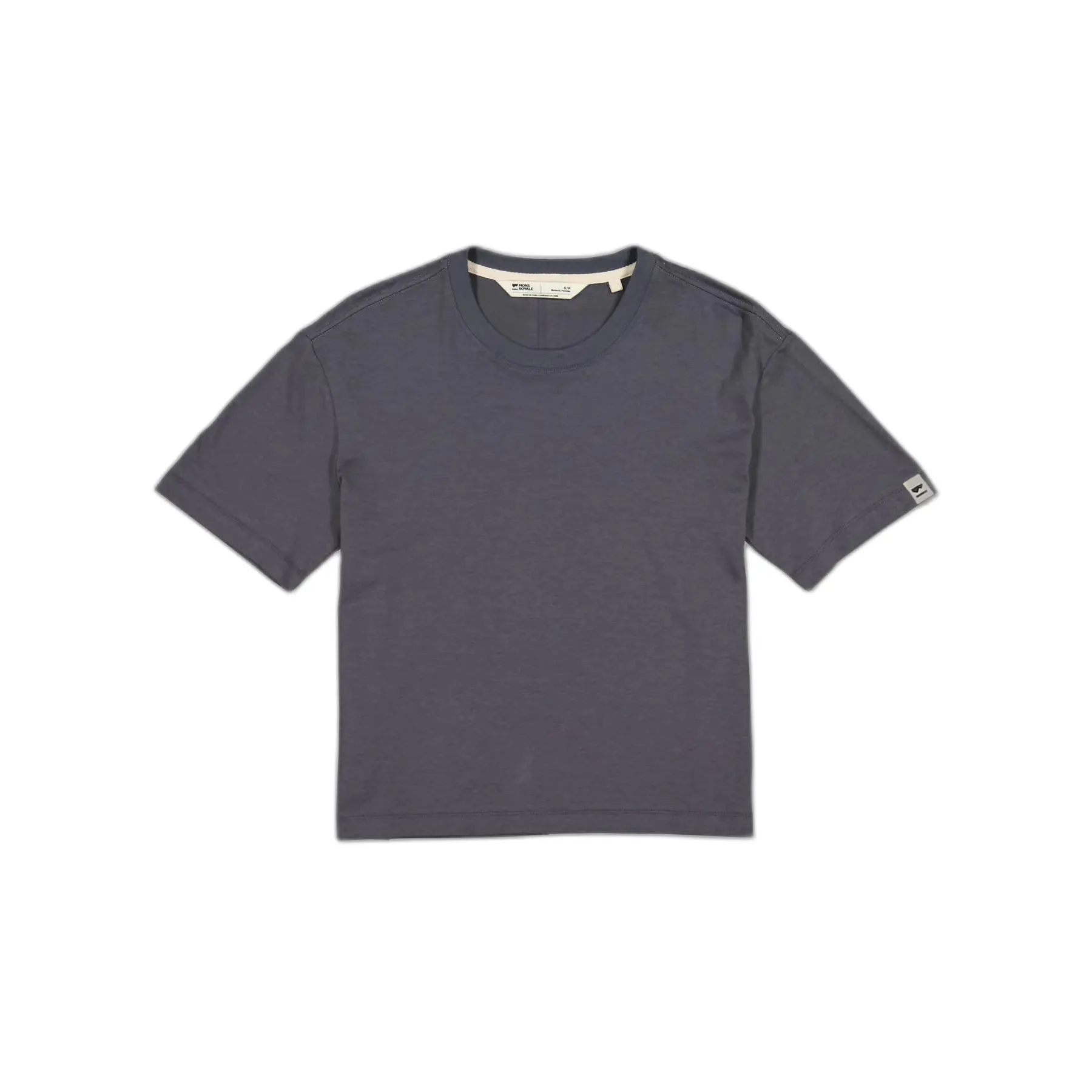 T-Shirt mit Rundhalsausschnitt aus Baumwolle Damen Mons Royale Yonder