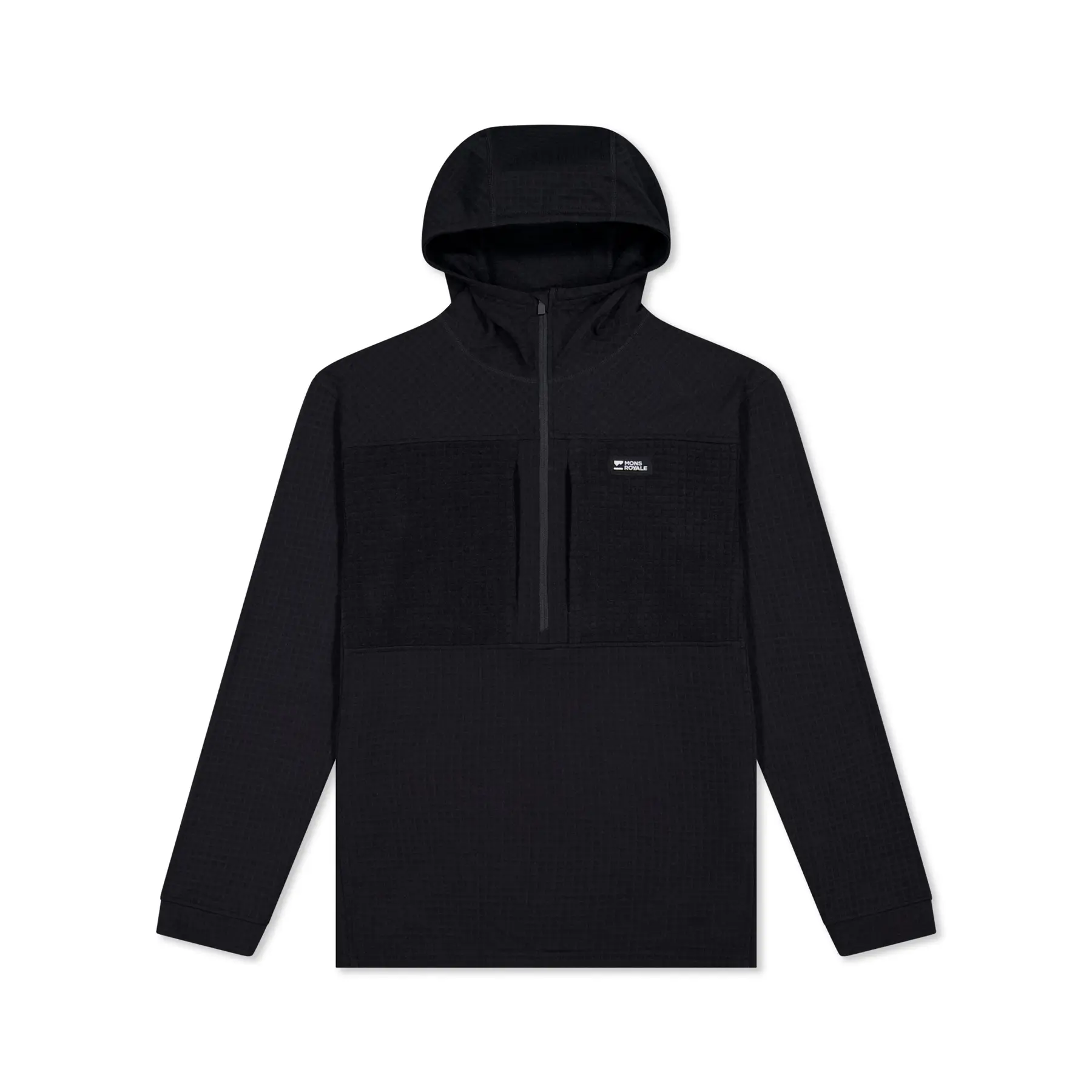 fleece met 1/2 rits en capuchon Mons Royale Offgrid