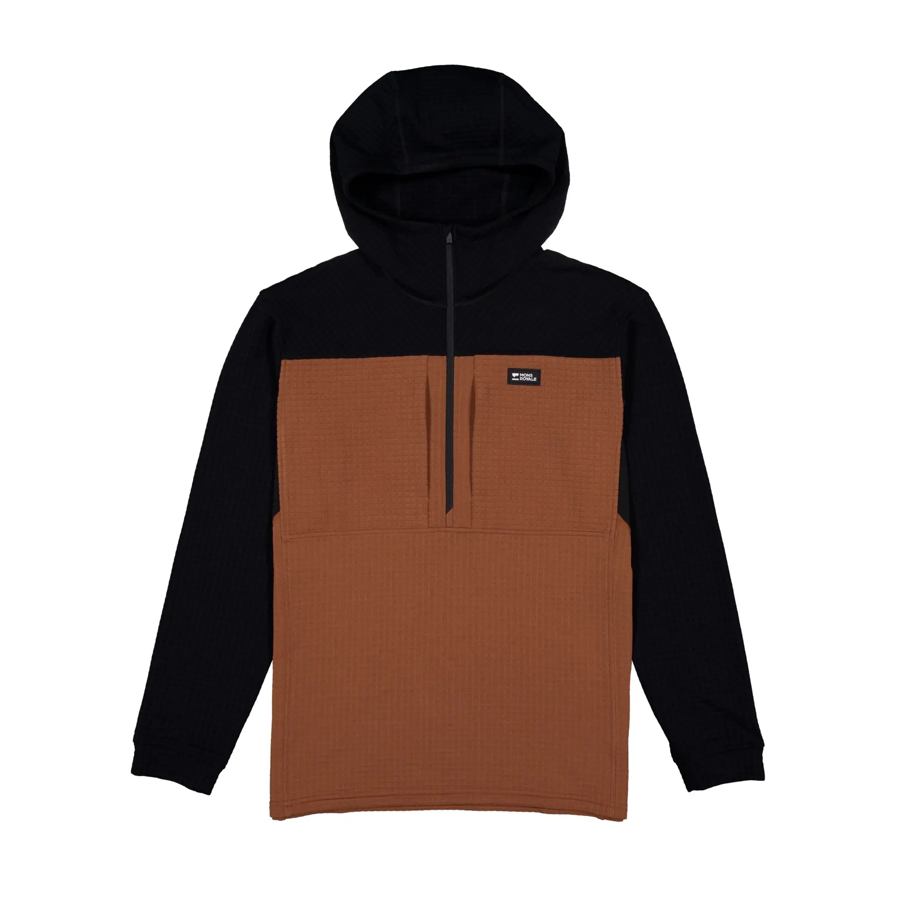 fleece met 1/2 rits en capuchon Mons Royale Offgrid