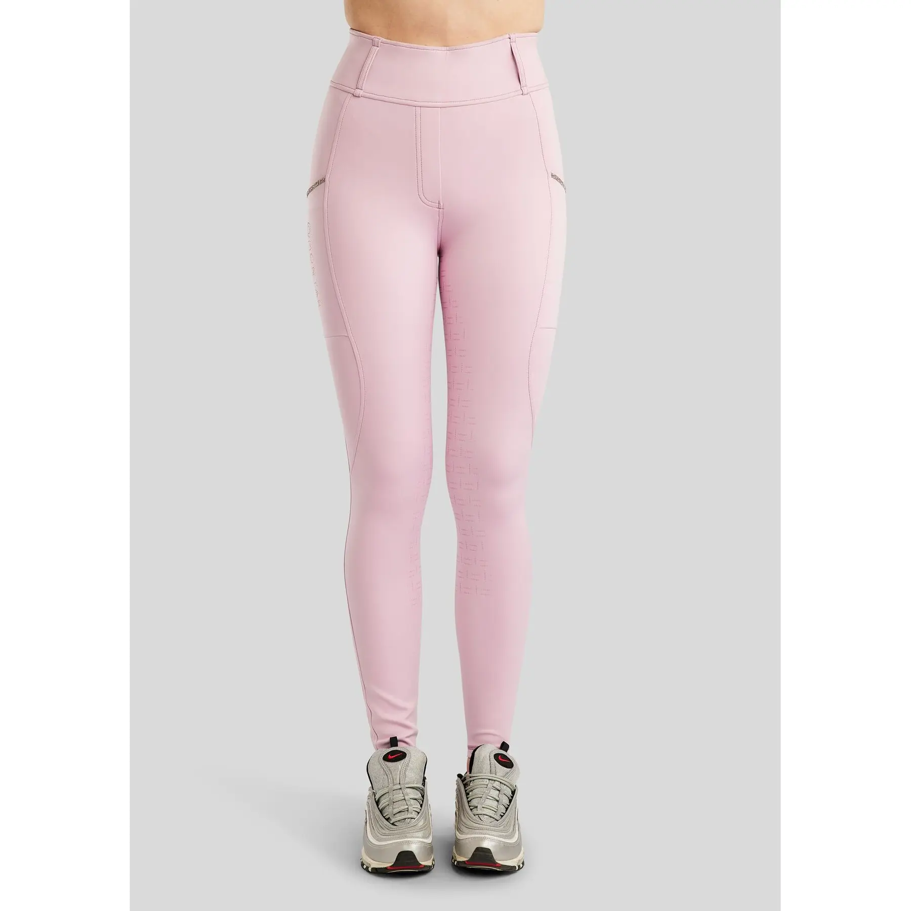 Comparer les prix de Pantalon équitation full grip femme Montar MoLila Pull On Champagne Crystal