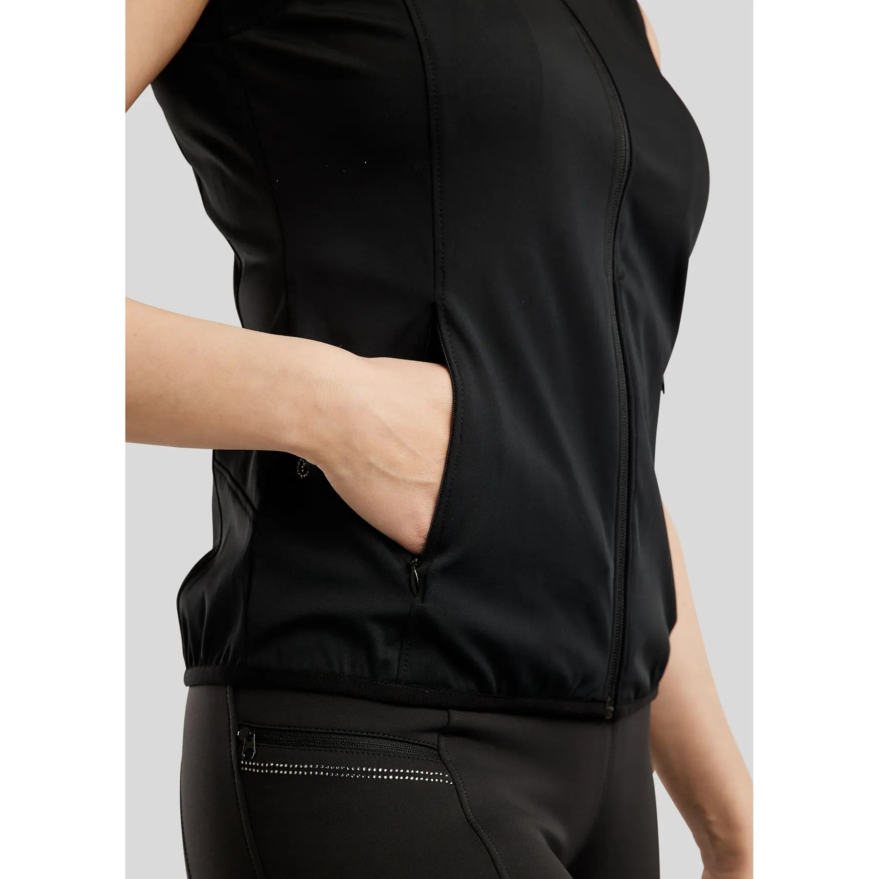 Gilet équitation sans manches femme Montar MoPearl Pintuck