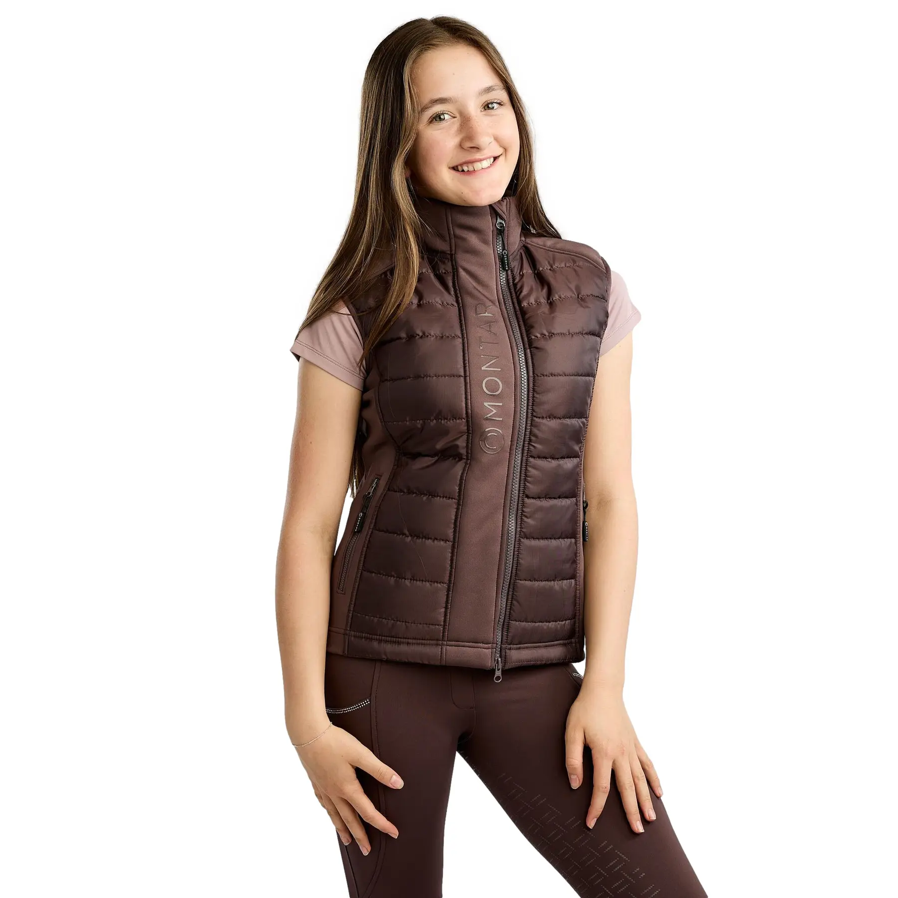 Veste équitation sans manches fille Montar Emma