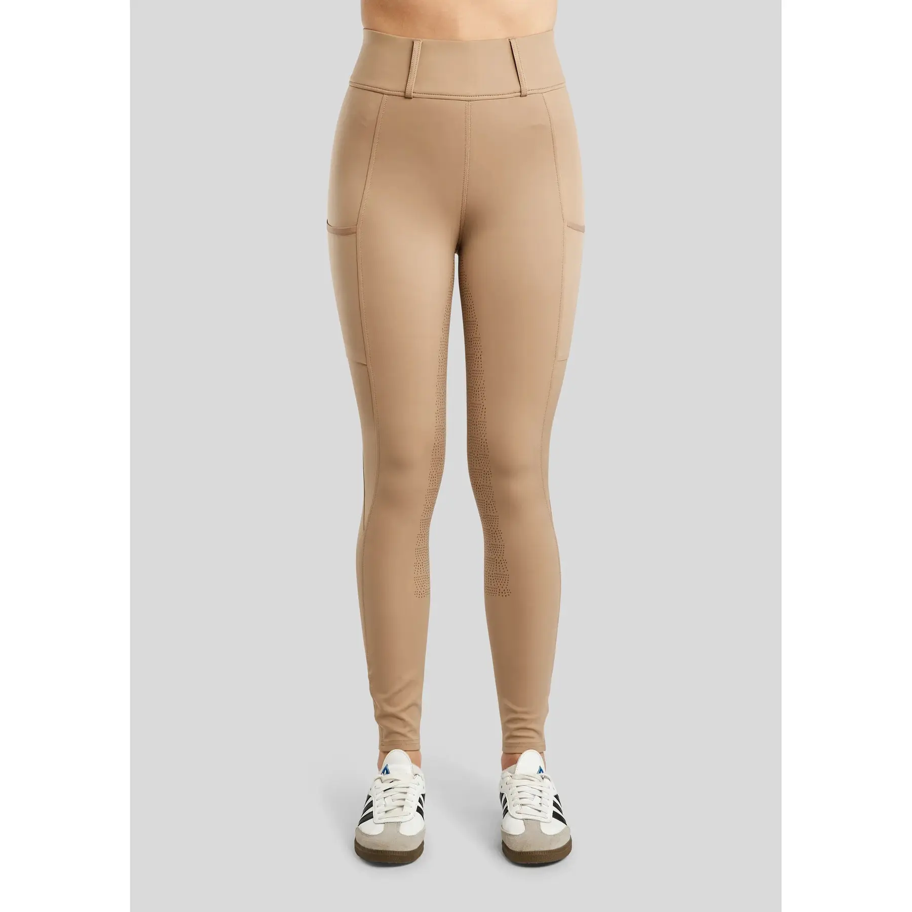 Montar Women's Marron Full Grip Riding Leggings Moelaine Logo