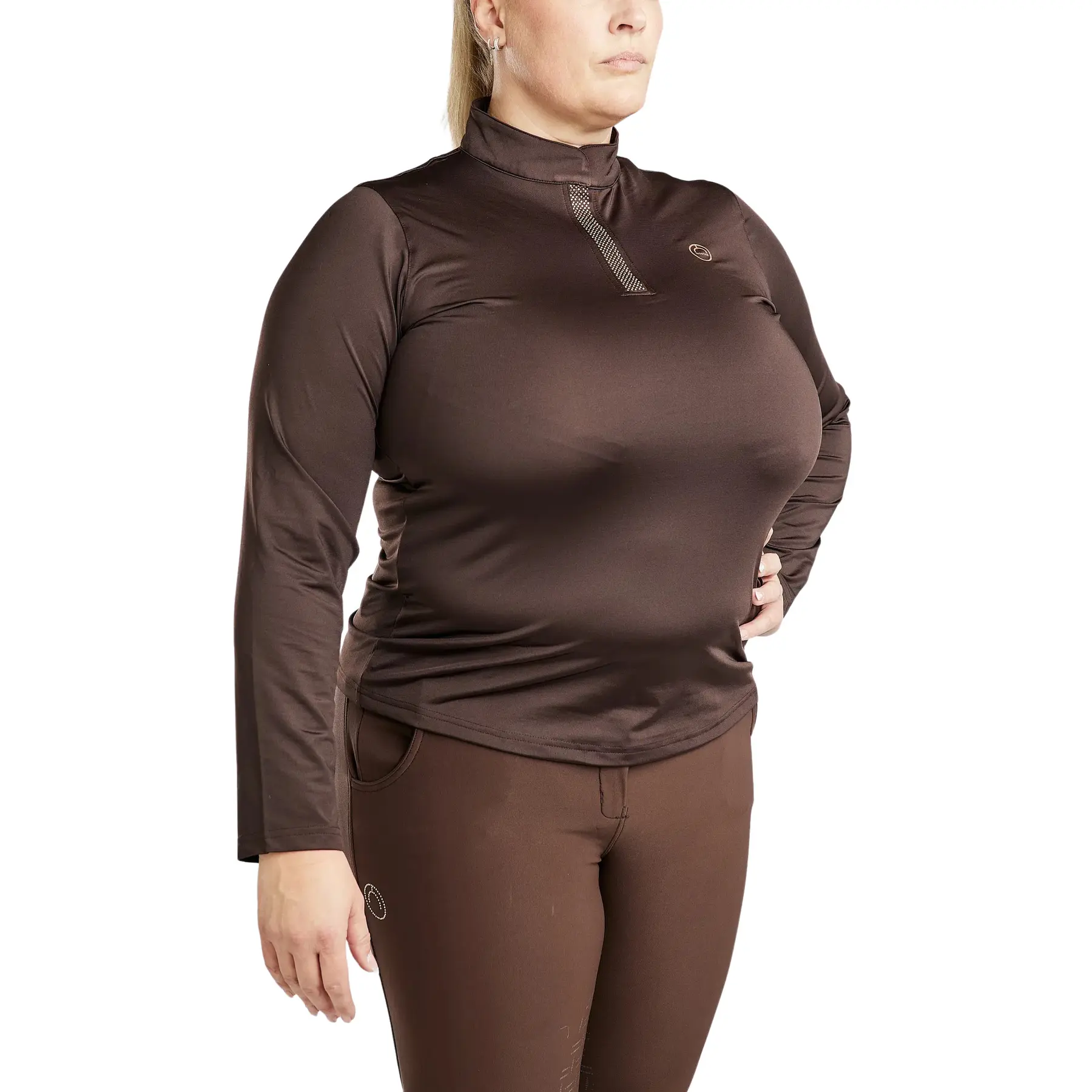 Comparer les prix de Polo d'équitation manches longues femme Montar Briella