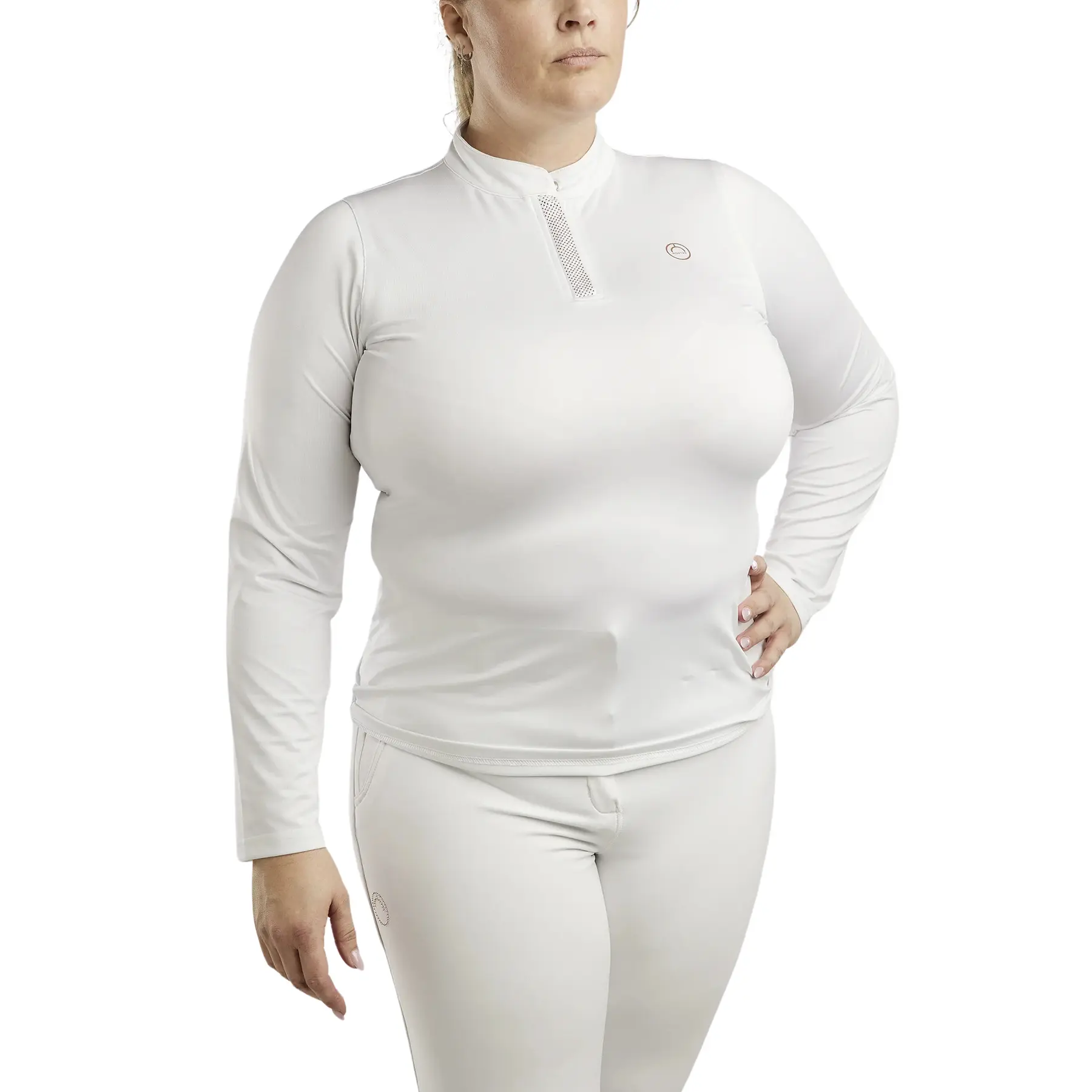 Montar Women's Blanc Riding Polo Shirt Briella