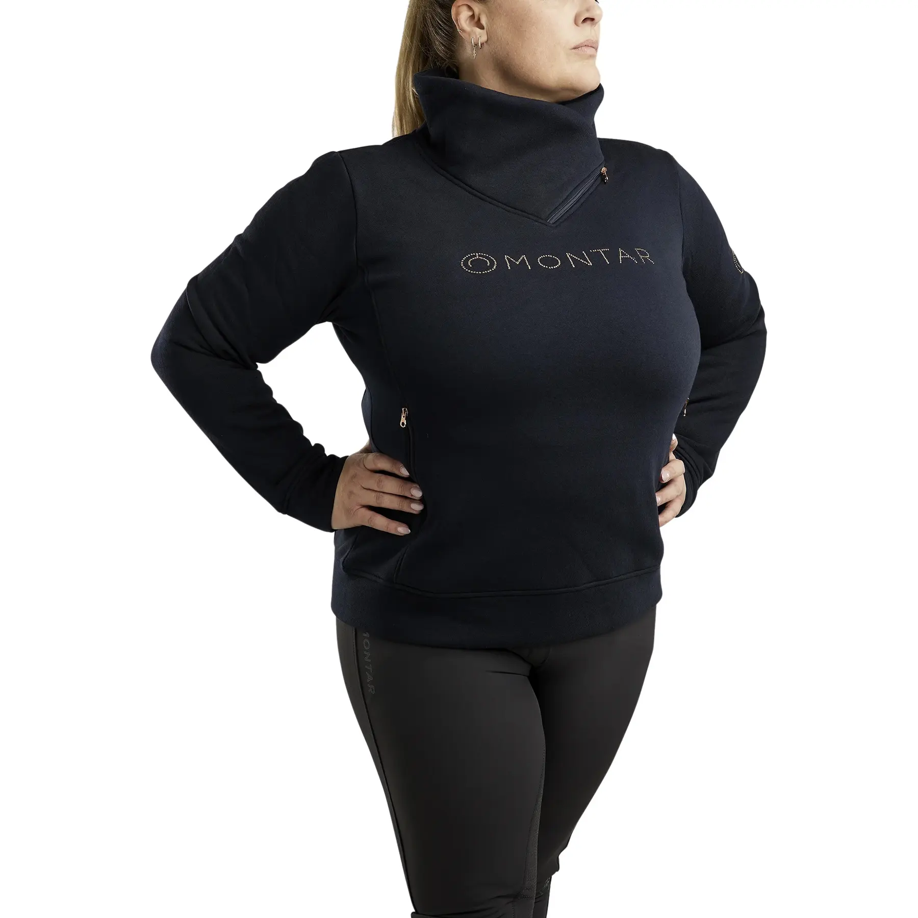 Comparer les prix de Sweatshirt équitation col zippé femme Montar Naja