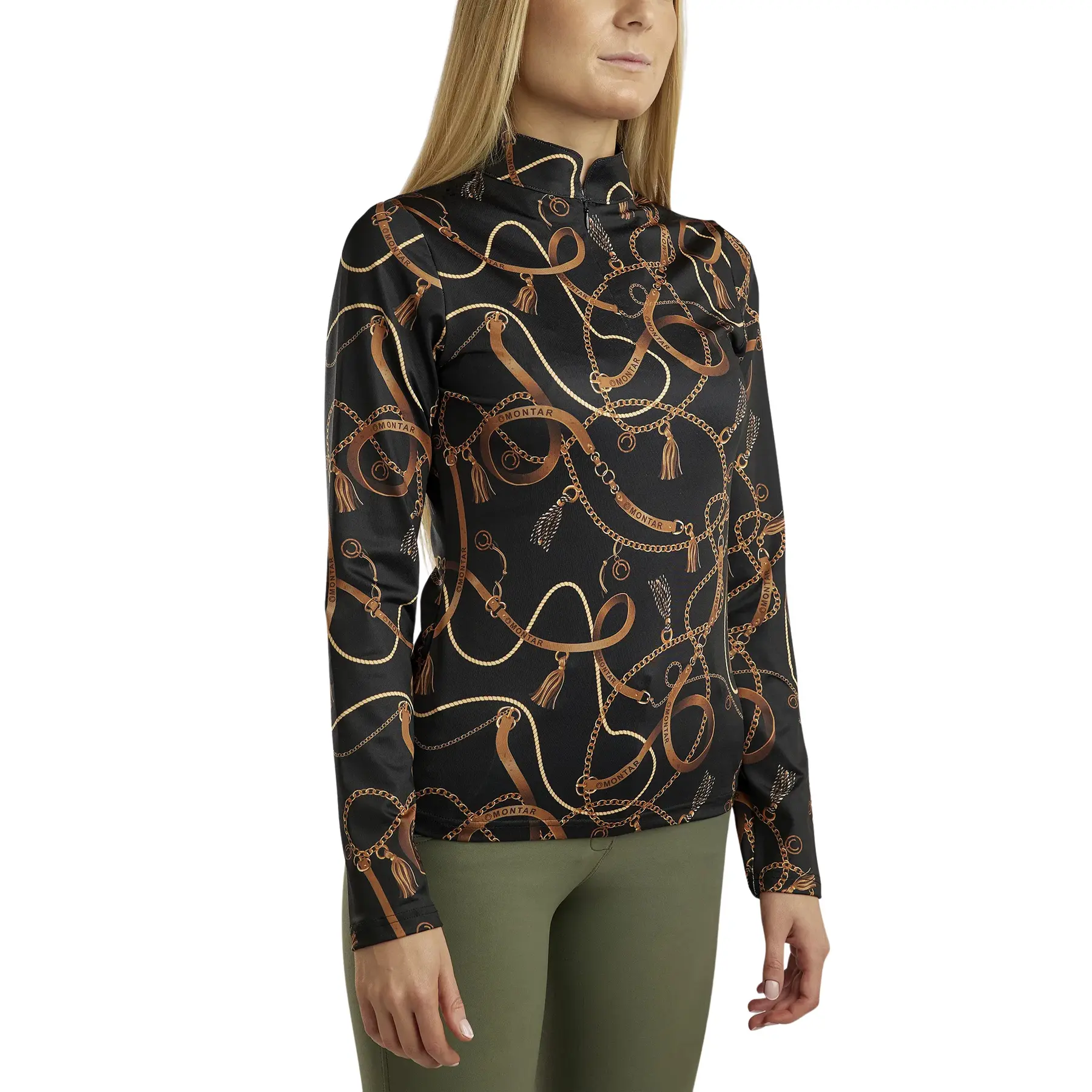 Montar Noir Riding Polo Long Sleeves Woman Haily Bridle