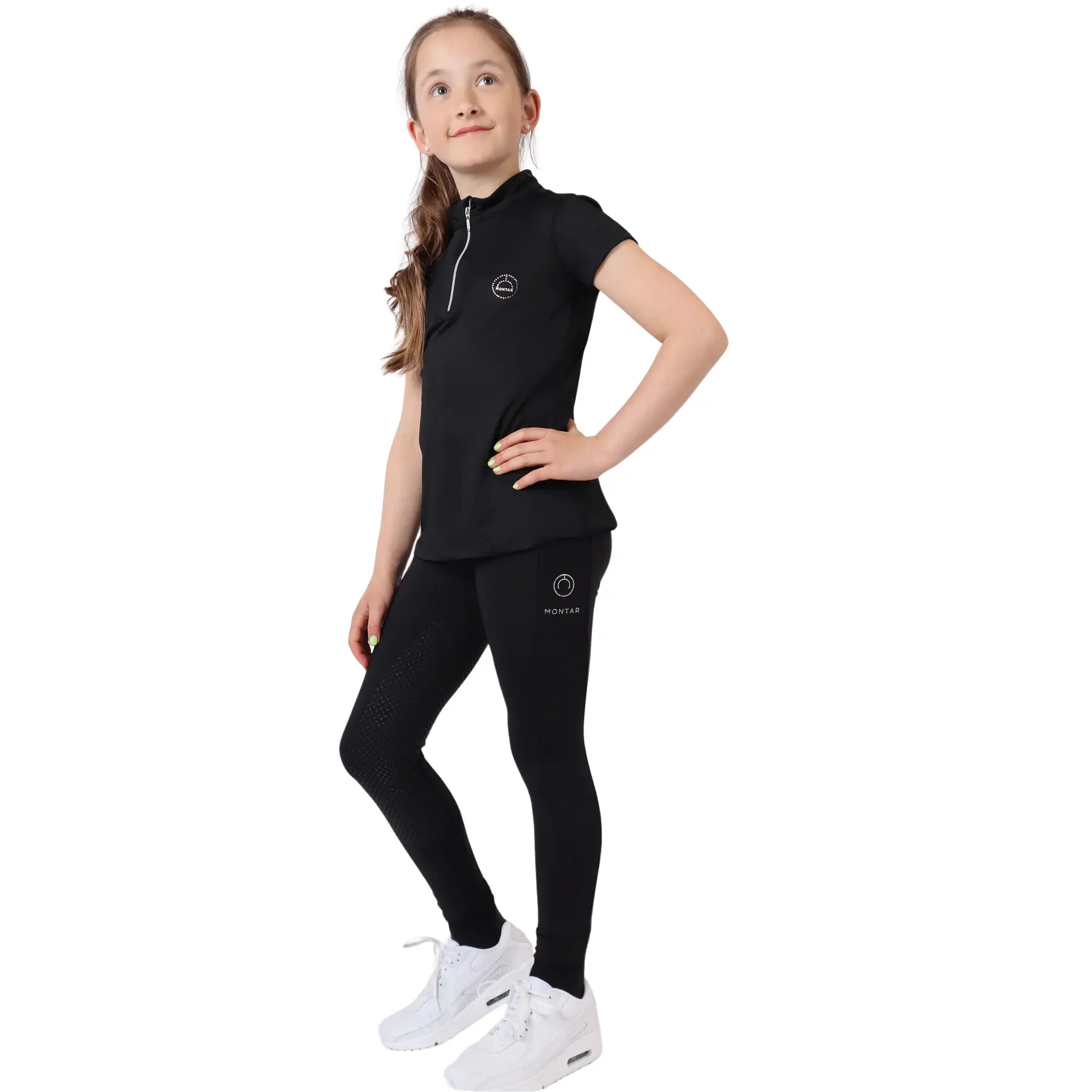 Montar Girls Noir Riding Polo Everly
