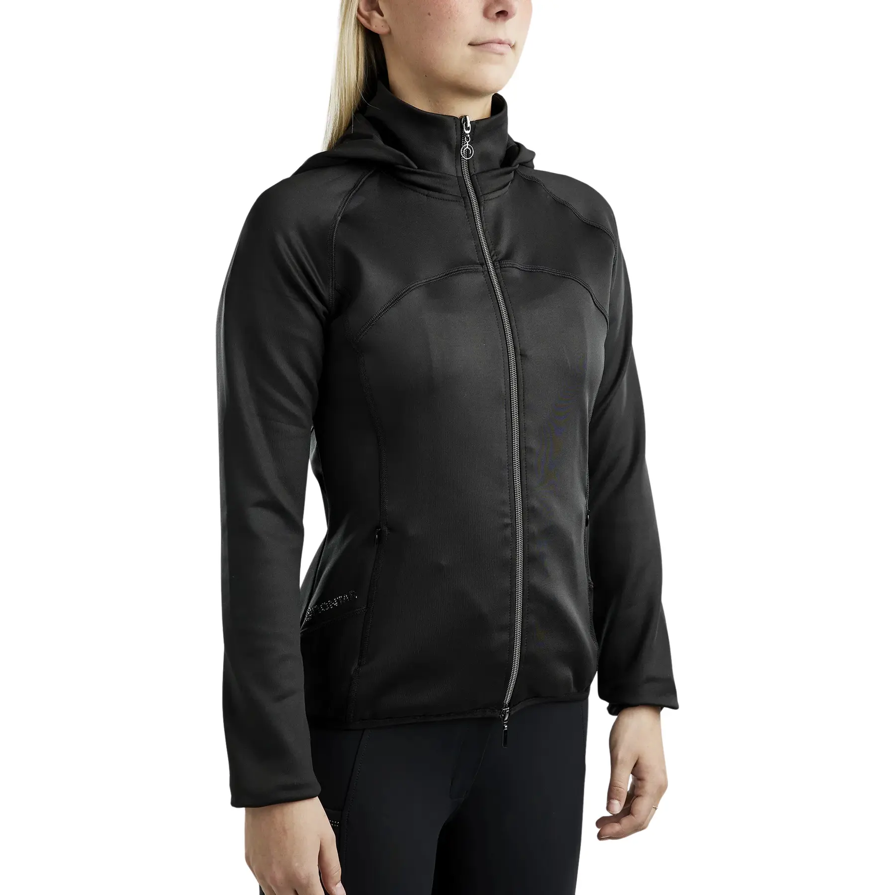 Meilleurs prix pour Veste équitation à capuche full zip femme Montar Blair Gun Metal Crystals Logo