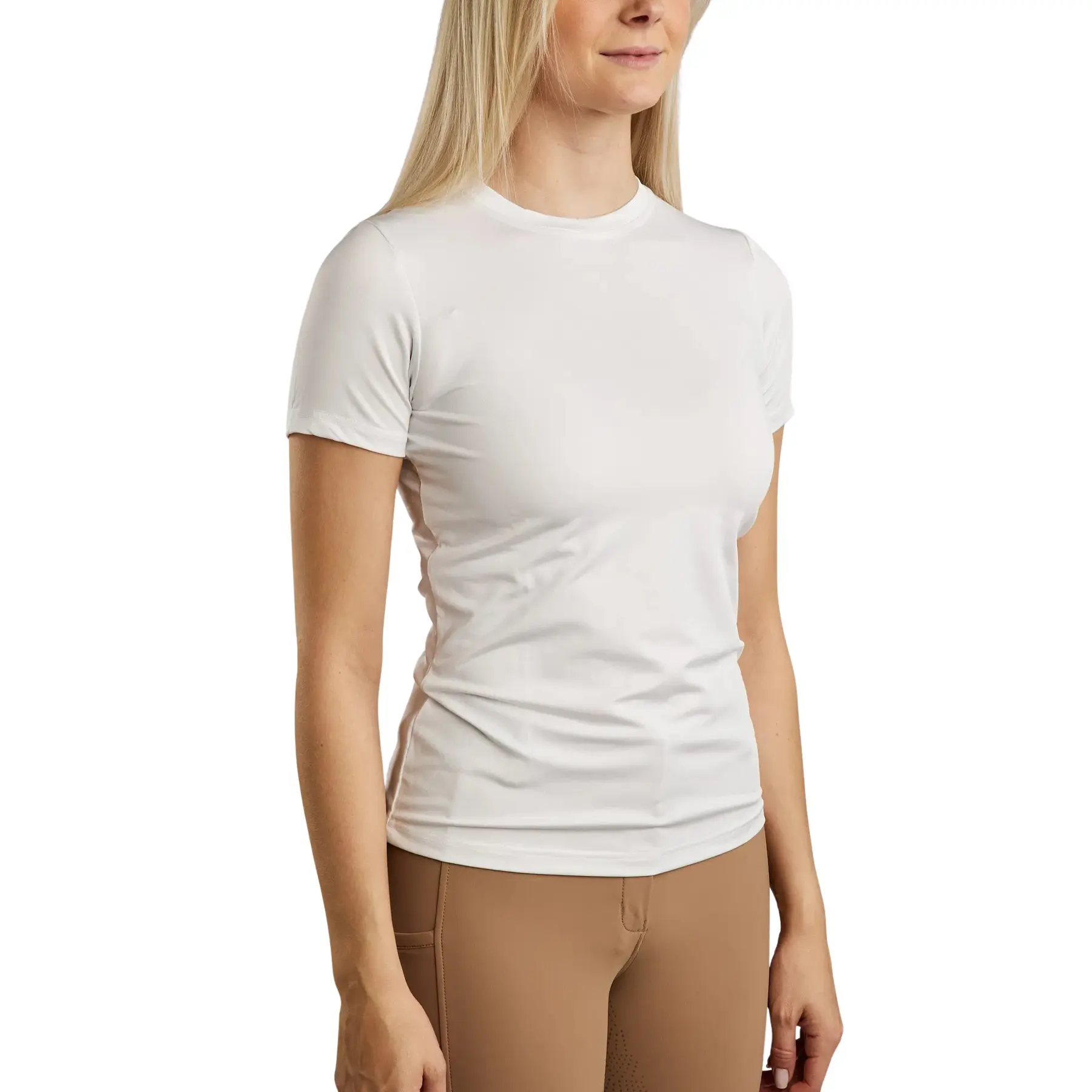 Montar Women's Blanc T-Shirt Mowendy Lasercut Logo