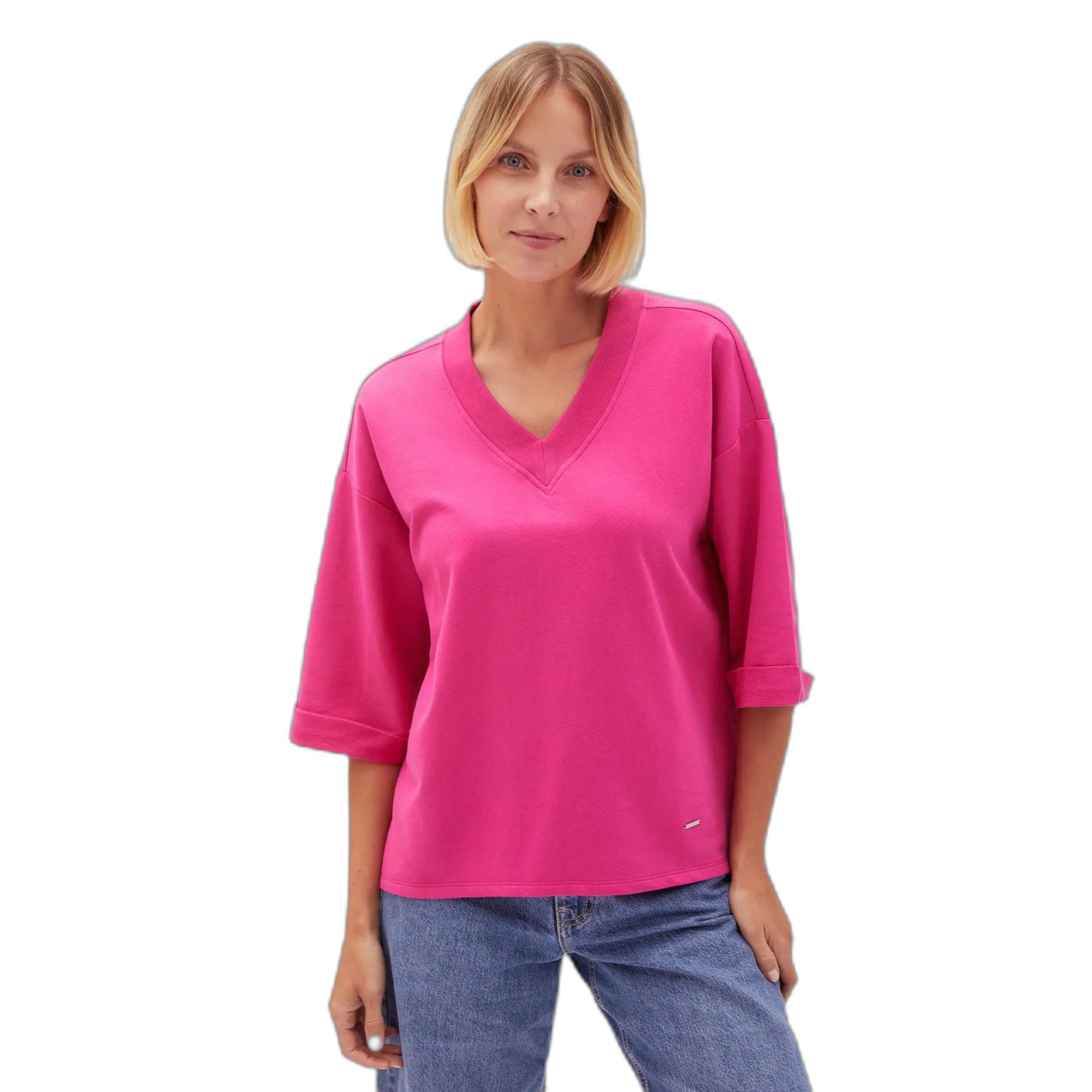 5904152524504 - Damen V-Ausschnitt Sweatshirt L-BL-4609