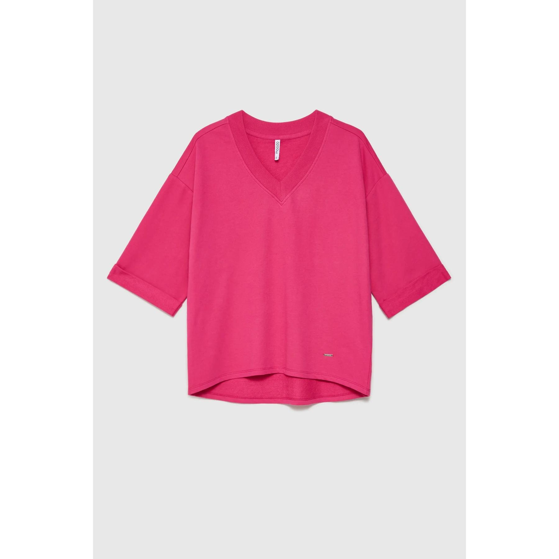 Felpa a V donna  L-BL-4609