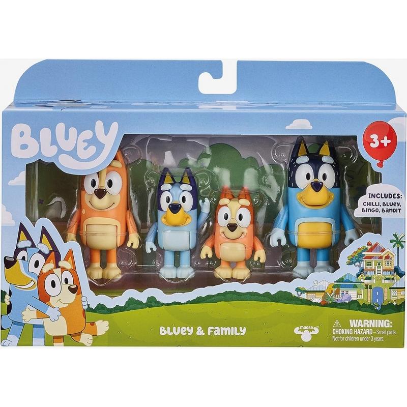 0630996130094 - mooseToys BLUEY Figuren 4er pack - Familie