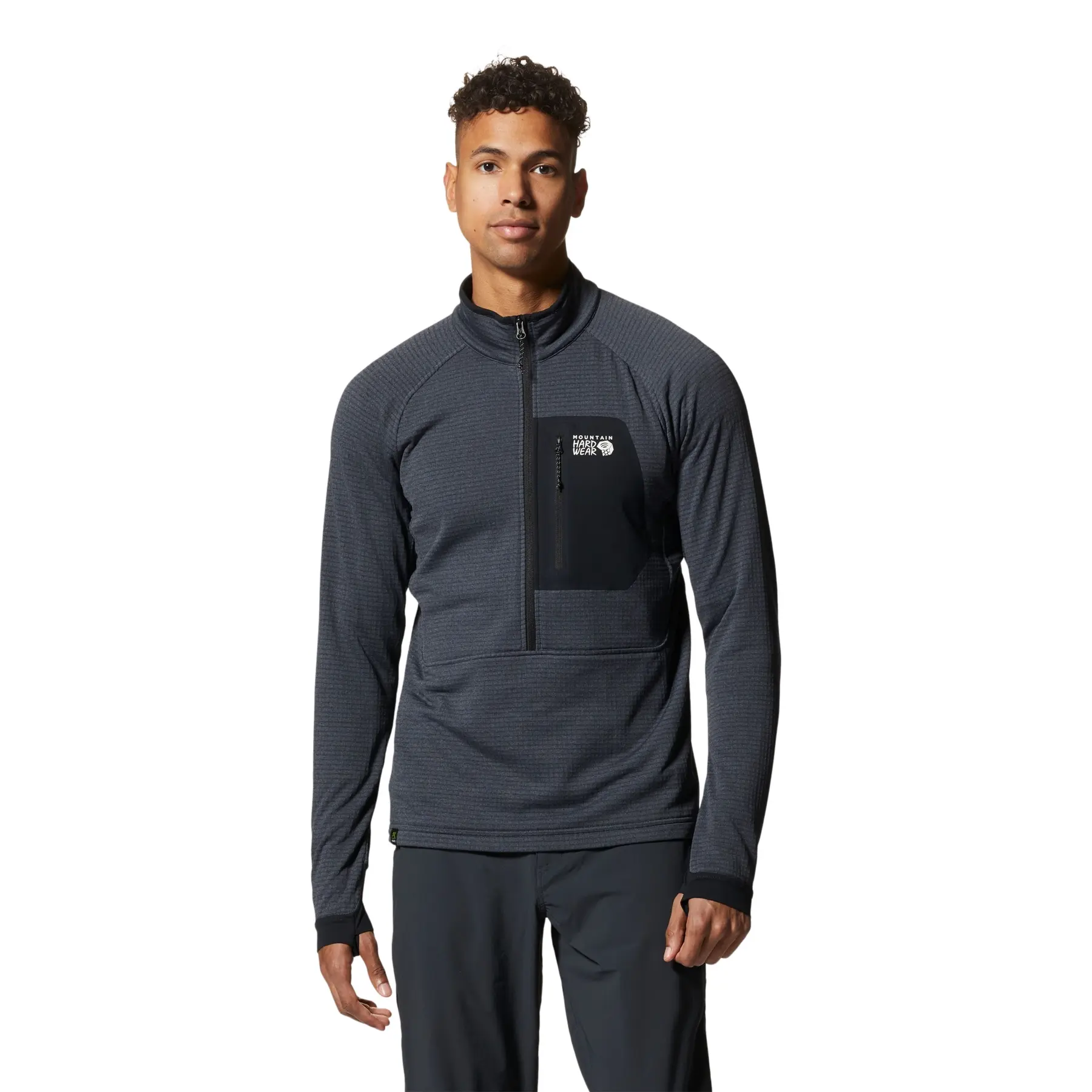 Wanderjacke mit halbem Reißverschluss Mountain Hardwear Polartec® Power Grid