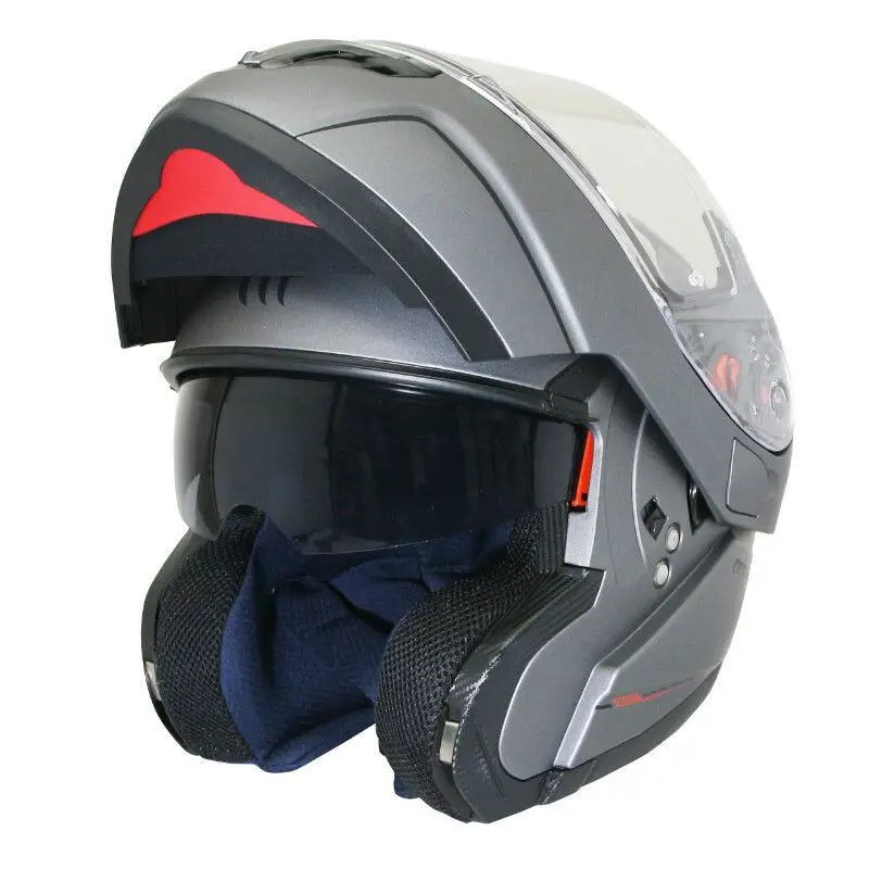 Modularer Motorradhelm mit einfarbigem Visier MT Helmets Atom SV