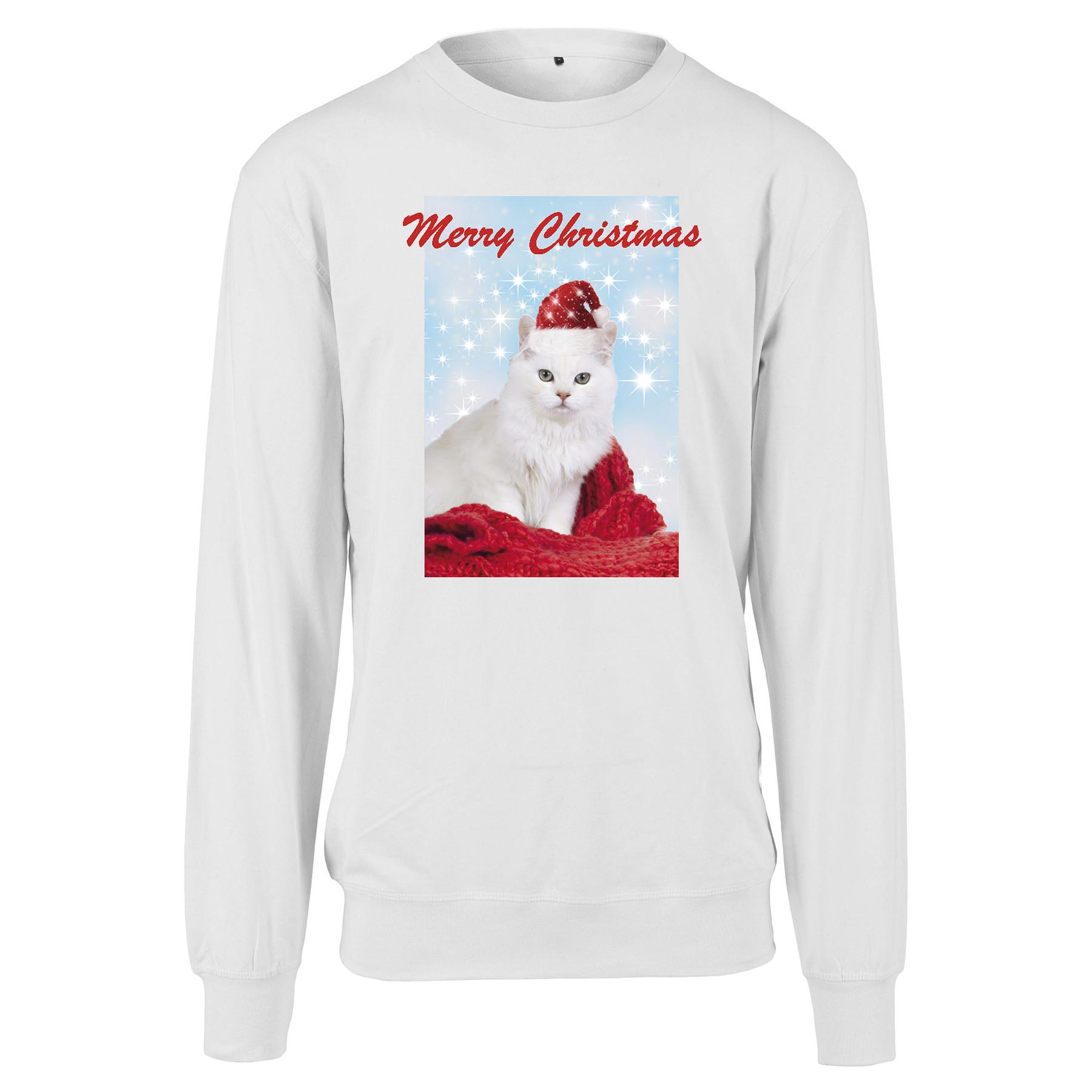 4053838500651 - Frauen-T-Shirt Mister Tee merry chritma cat