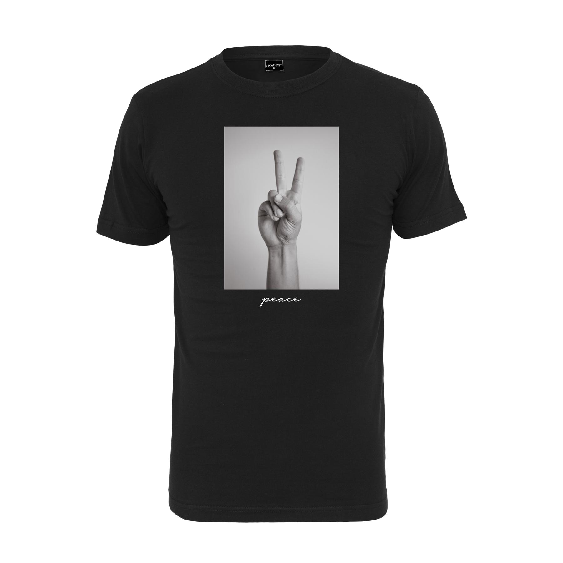 4053838802038 - Mister Tee Peace Sign Tee T-Shirt schwarz