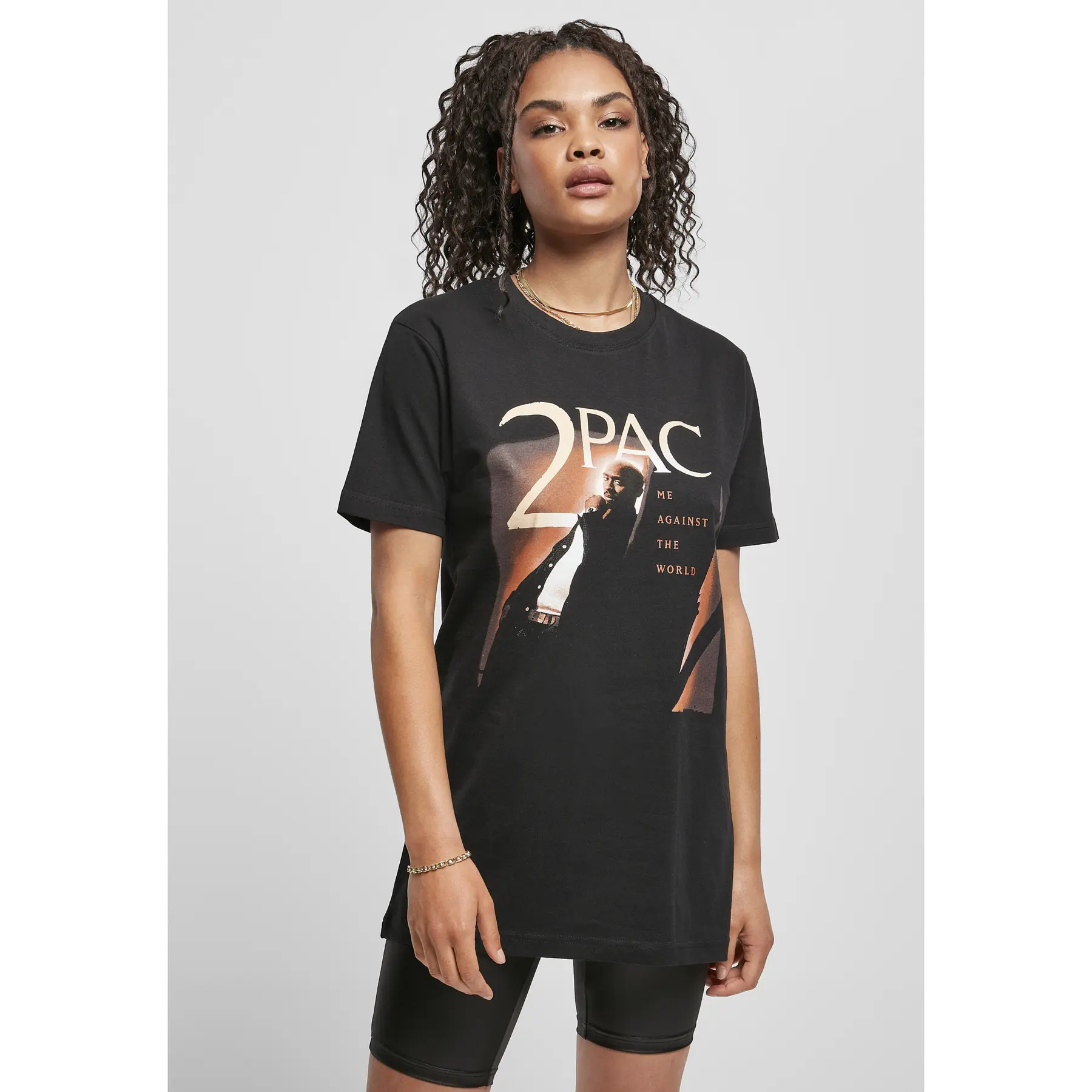 4053838939208 - Damen-T-Shirt Mister Tee tupac me against the world cover (Grandes tailles)