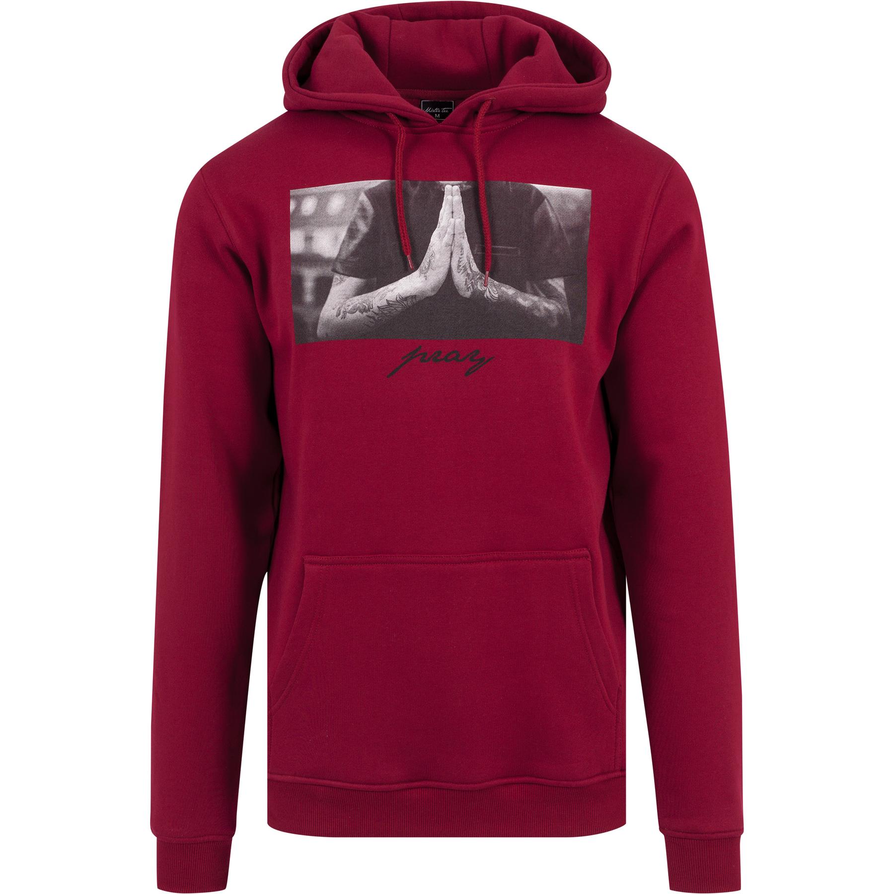 4053838104156 - Mister Tee Pray Hoody MT275 ruby