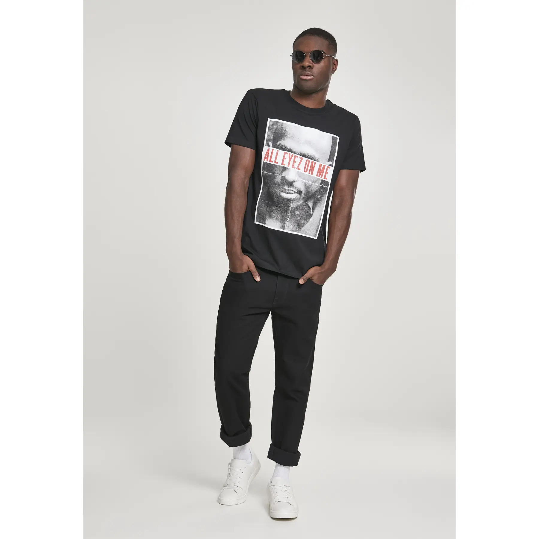 Mister Tee Tupac All Eyez On Me Anniversary Oversize Tee Men's T-Shirt, Black, XXL plus size tall