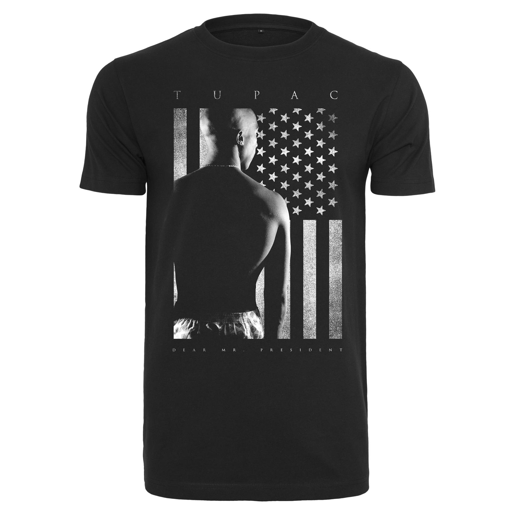 4053838186701 - Mister Tee T-Shirt 2PAC PRESIDENT TEE MT404 Black