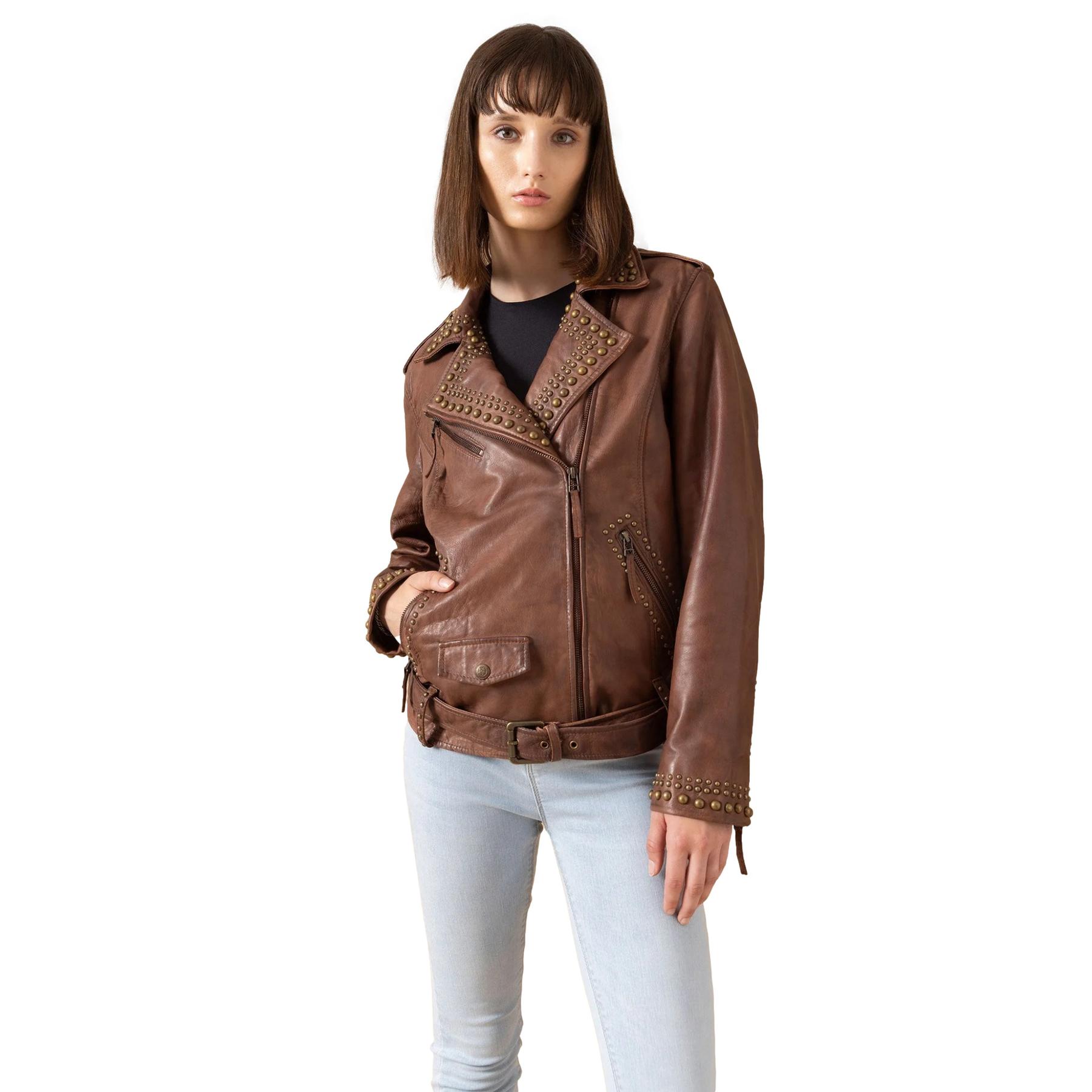 8904461528740 - Lederjacke Damen Aansila