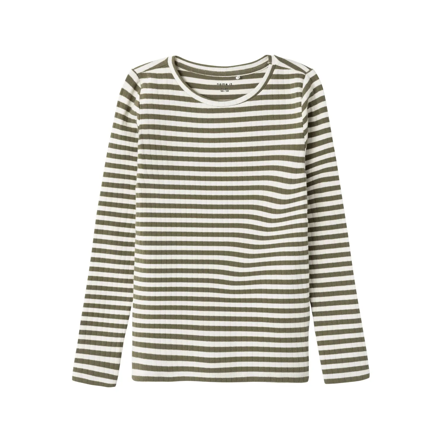 5715509823948 - - Langarmshirt NKFSURAJA STRIPES in grün weiß Gr134 140