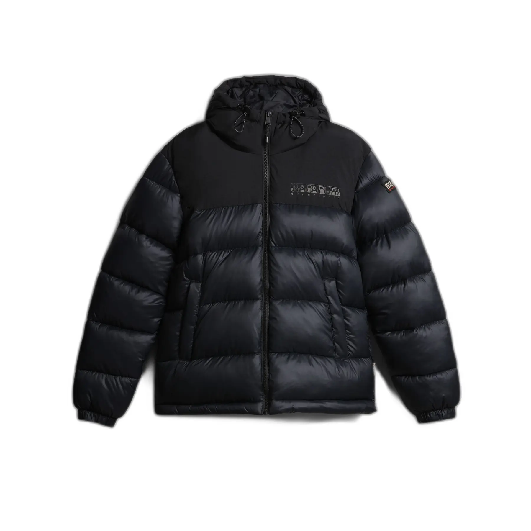 0196249324660 - - Hornelen - Pufferjacke in Schwarz mit Kapuze