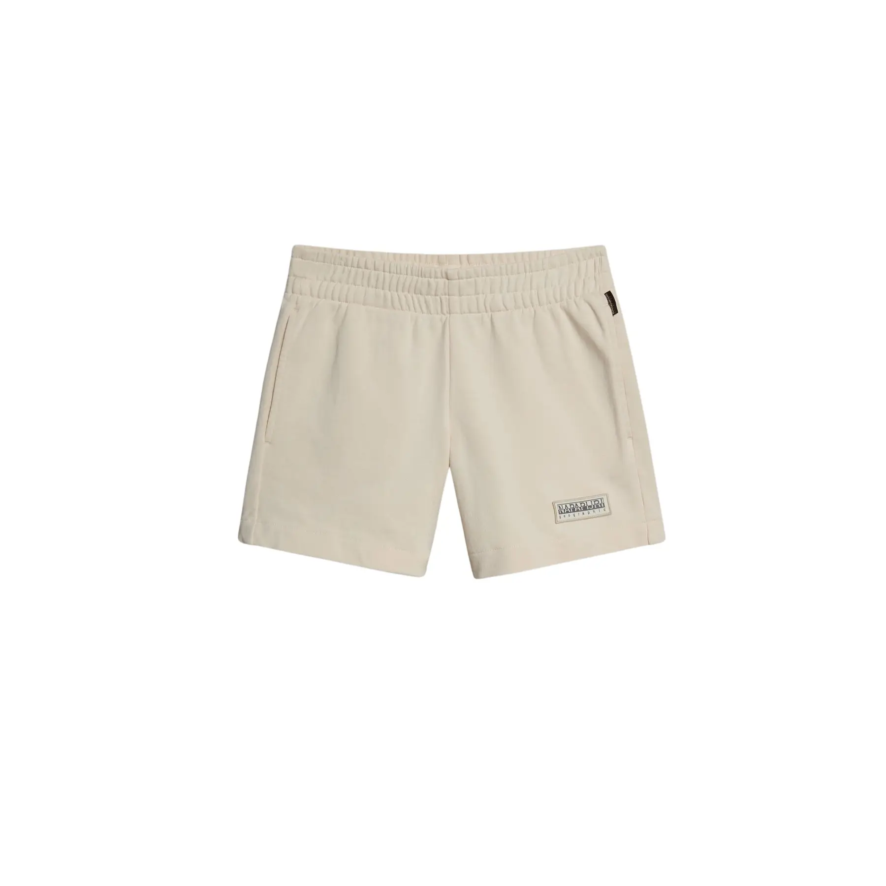 0196012716814 - - Morgex - Hochwertige Shorts aus Fleece in Wollweiß mit farblich abgestimmtem Logo