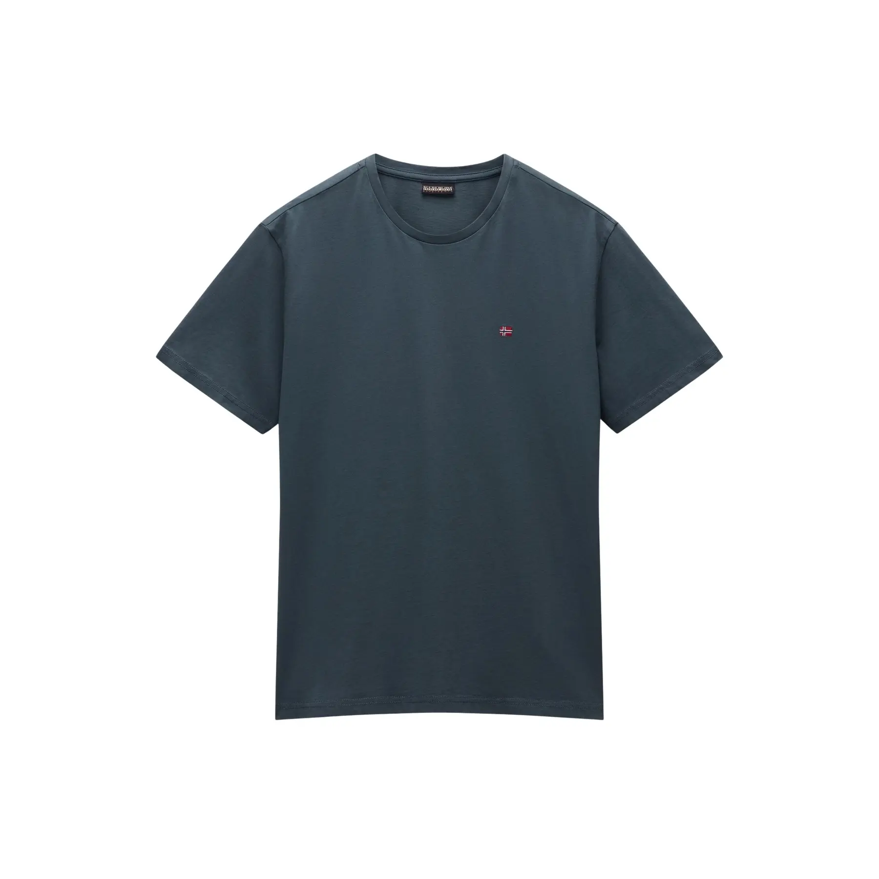 0195440993439 - T-Shirt mit Label-Stitching und Rundhalsausschnitt