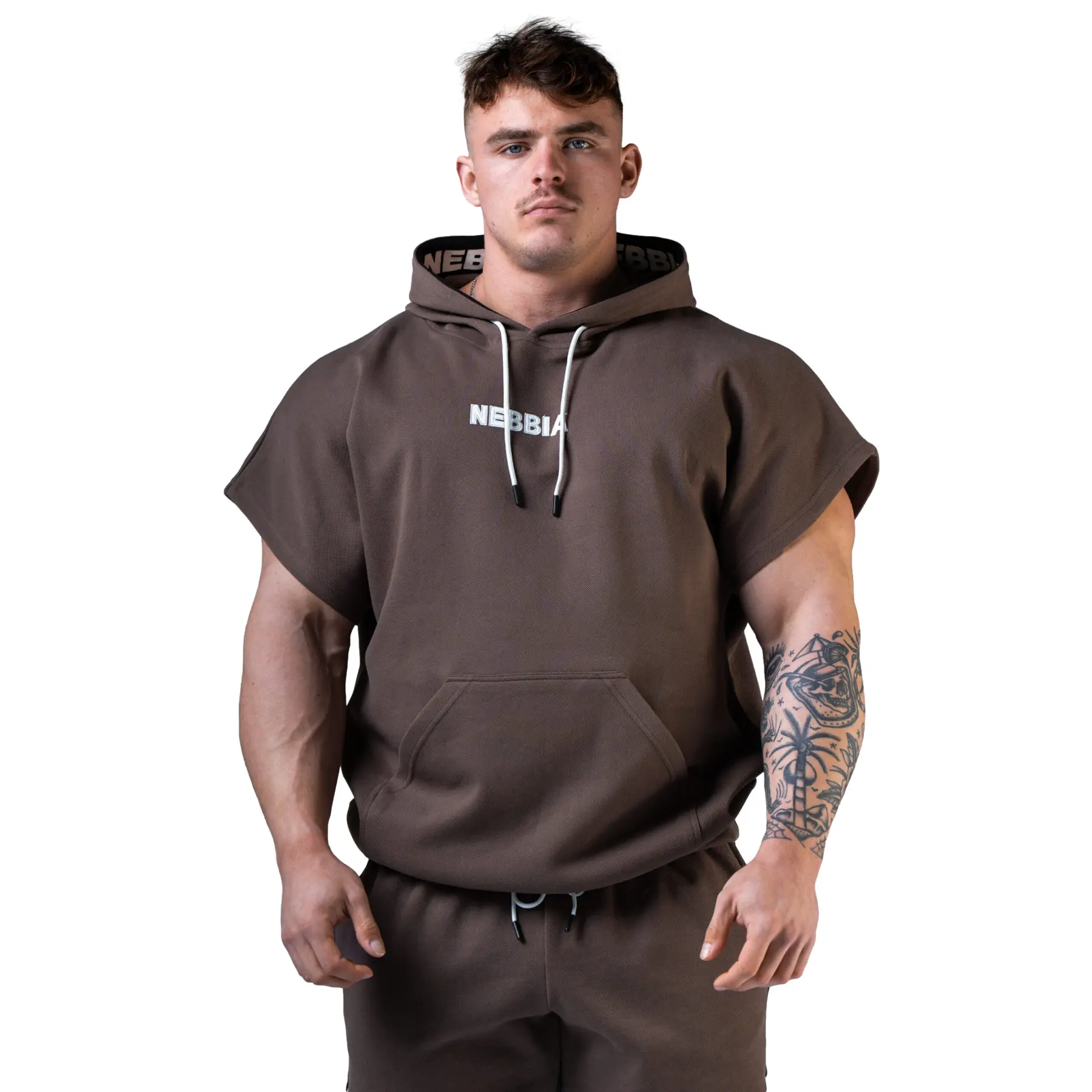 Short-sleeved hoodie Nebbia Hero
