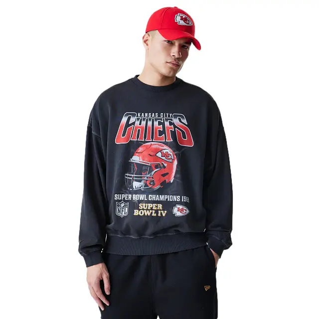 0198977918067 - Sweatshirt Kansas City Chiefs NFL Washed Boxy Crew